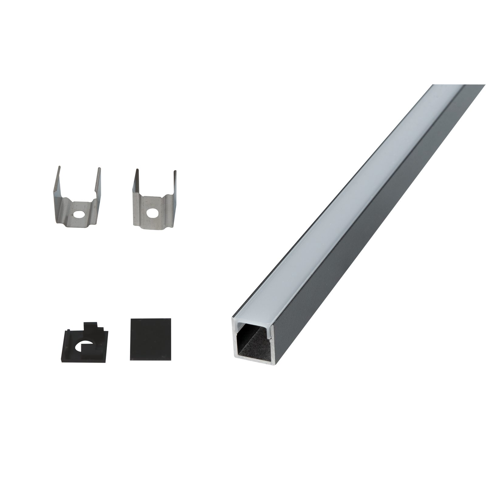 Profilo LED alluminio anodizzato 2m nero Profile Pro 35 - Artecta A9930491
