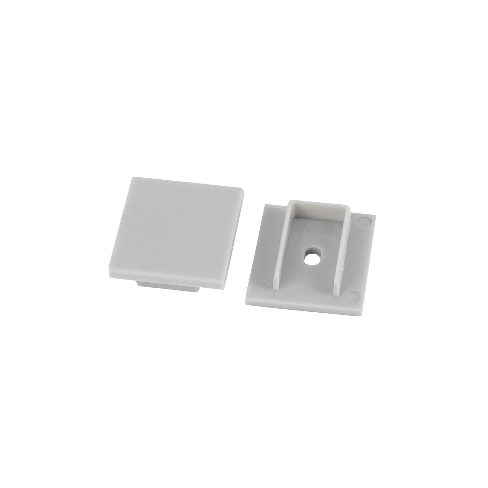 Profile Pro 18 Recessed End Caps set 2 grigio chiaro plastica - Artecta A9931407
