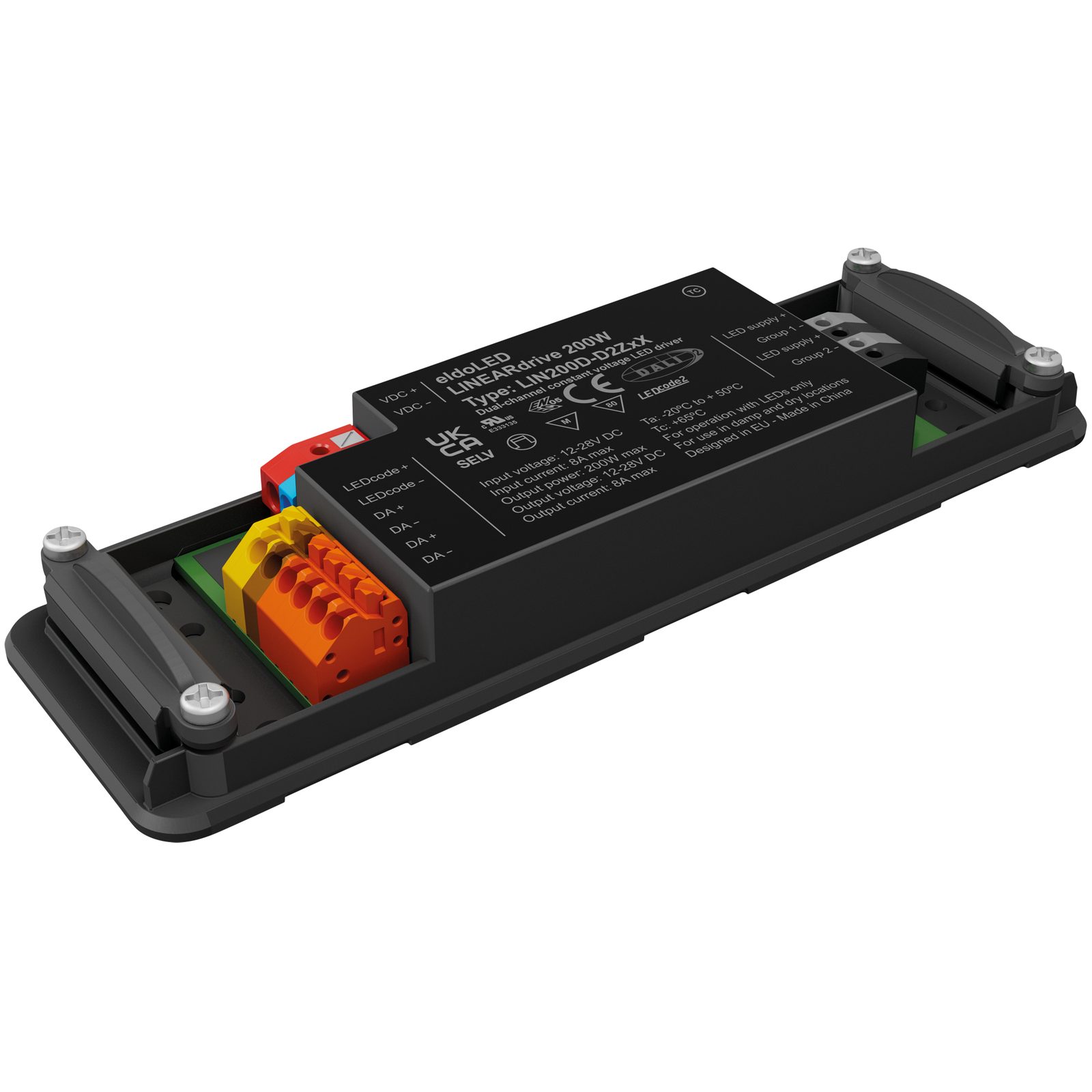 Driver LED LINEARdrive DC 200 W DALI DT6 2 uscite 1 canale - Eldoled A9950213