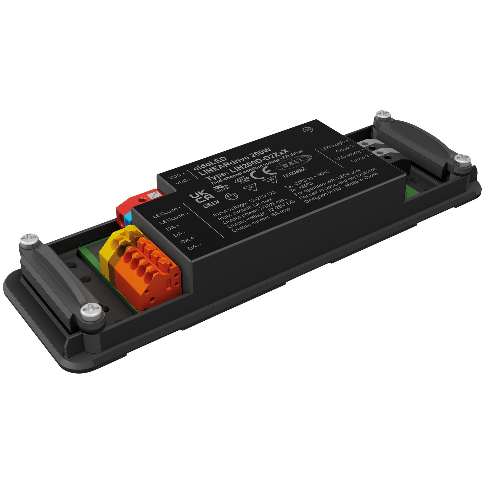 Driver LED LINEARdrive DC 200 W DALI DT6 2 uscite 2 canali - Eldoled A9950221
