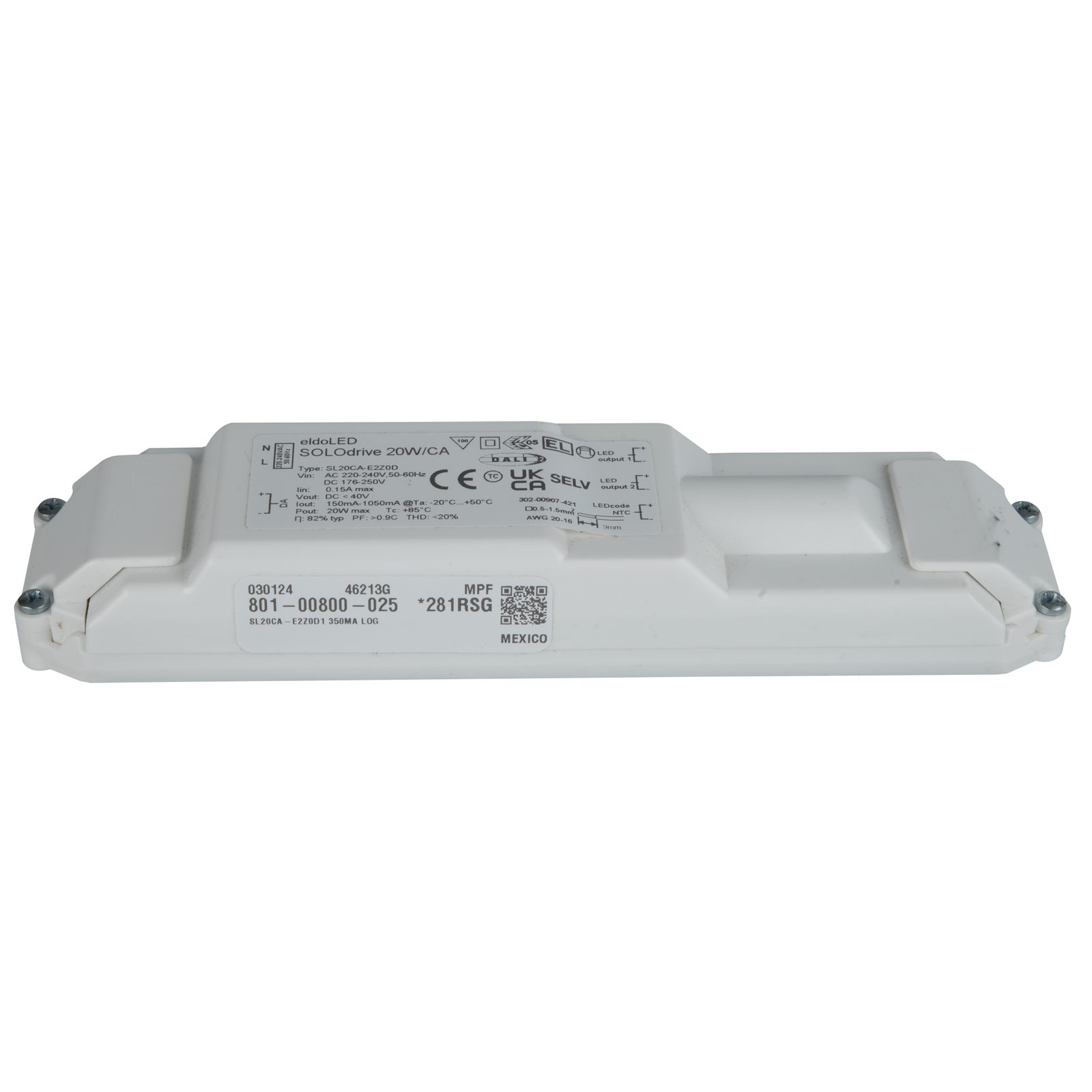 Driver LED SOLOdrive 20W DALI-2 Dim to Warm - ELDOLED A9950243