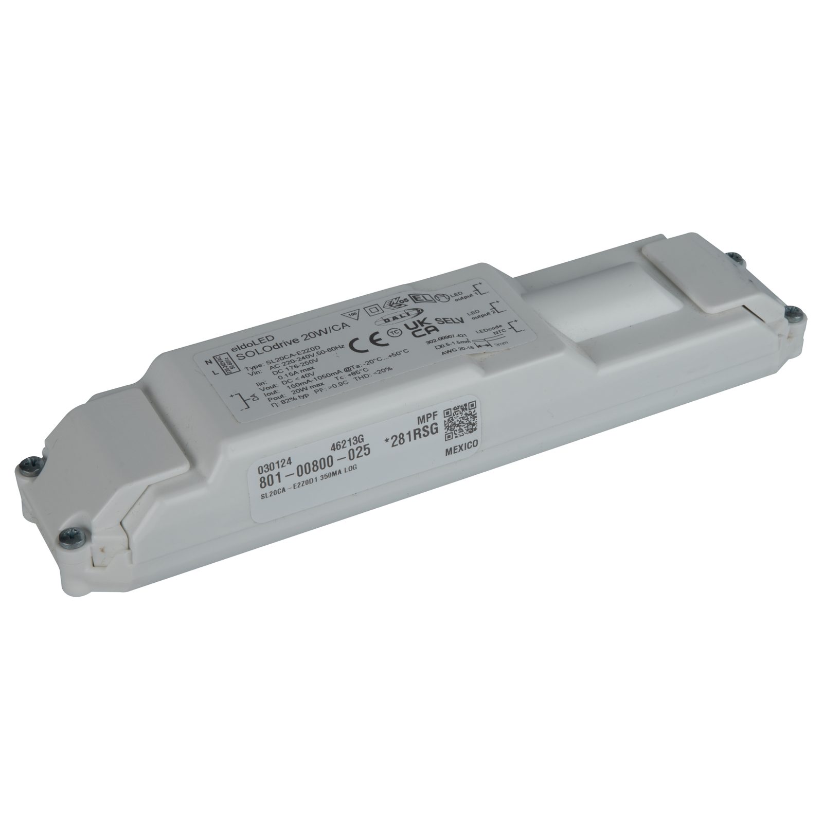 Driver LED SOLOdrive 20W DALI-2 Dim to Warm - ELDOLED A9950243