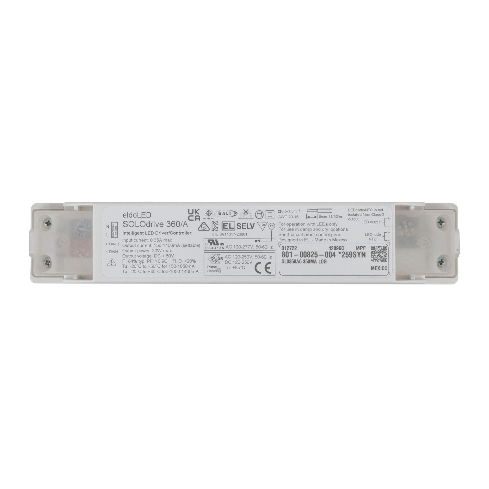 Driver LED SOLOdrive AC 30W DALI-2 Pulse Dimming - ELDOLED A9950361