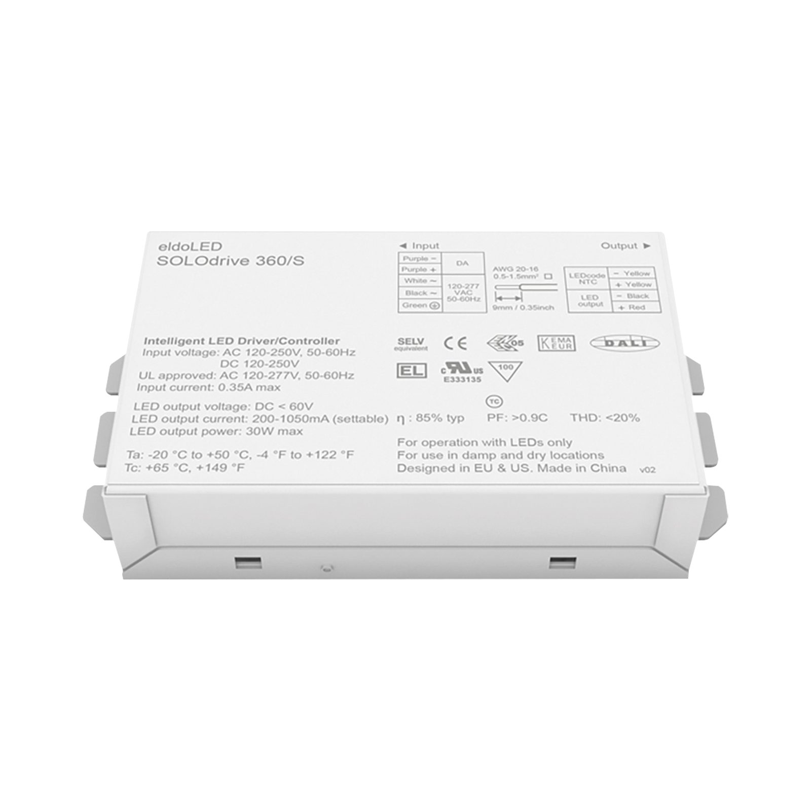 Driver LED SOLOdrive AC 30W DALI-2 - ELDOLED A9950362