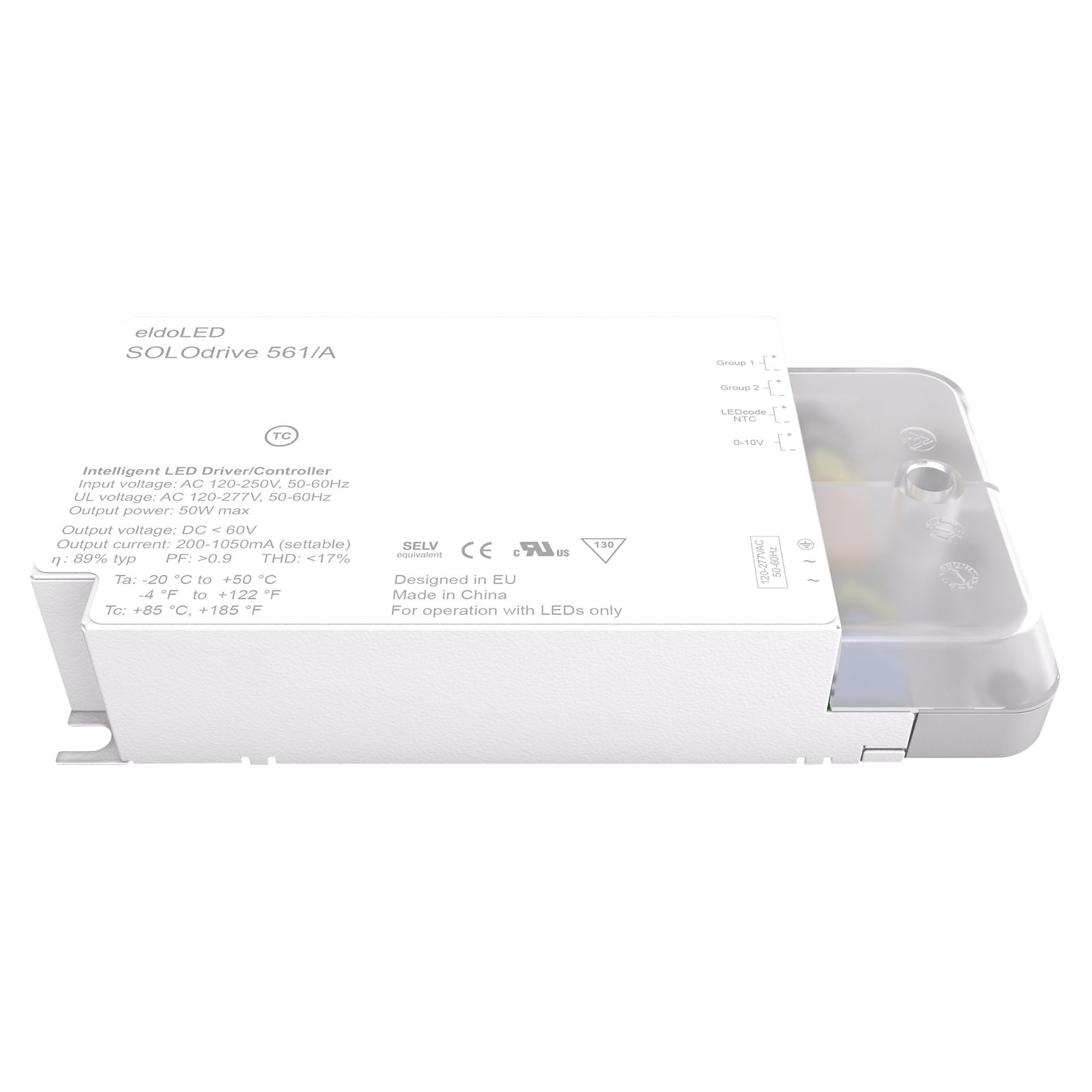 Driver LED SOLOdrive AC 50W 0-10V Dim to Warm - ELDOLED A9950560