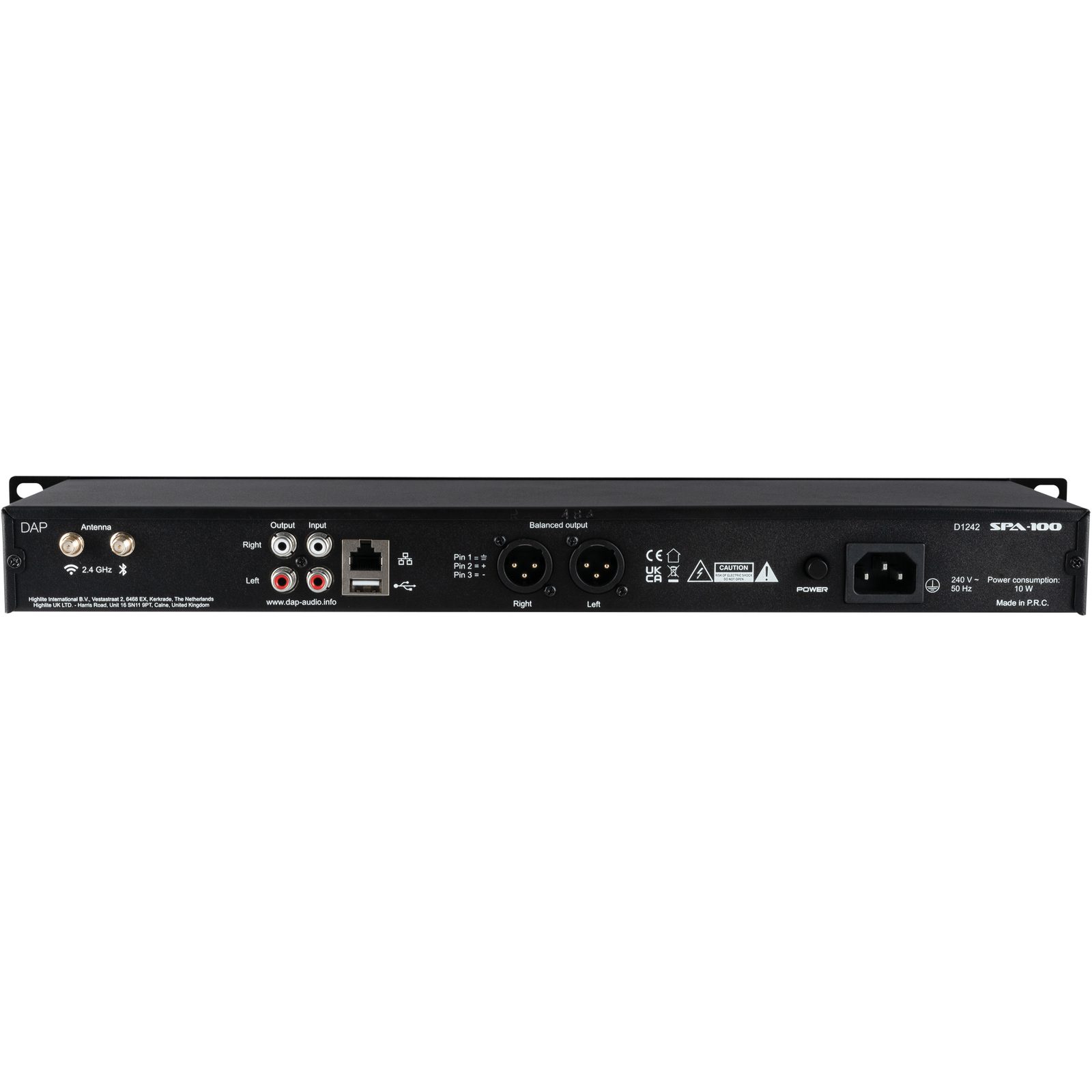 Pre-amplificatore streaming SPA-100 1U 19" - DAP D1242