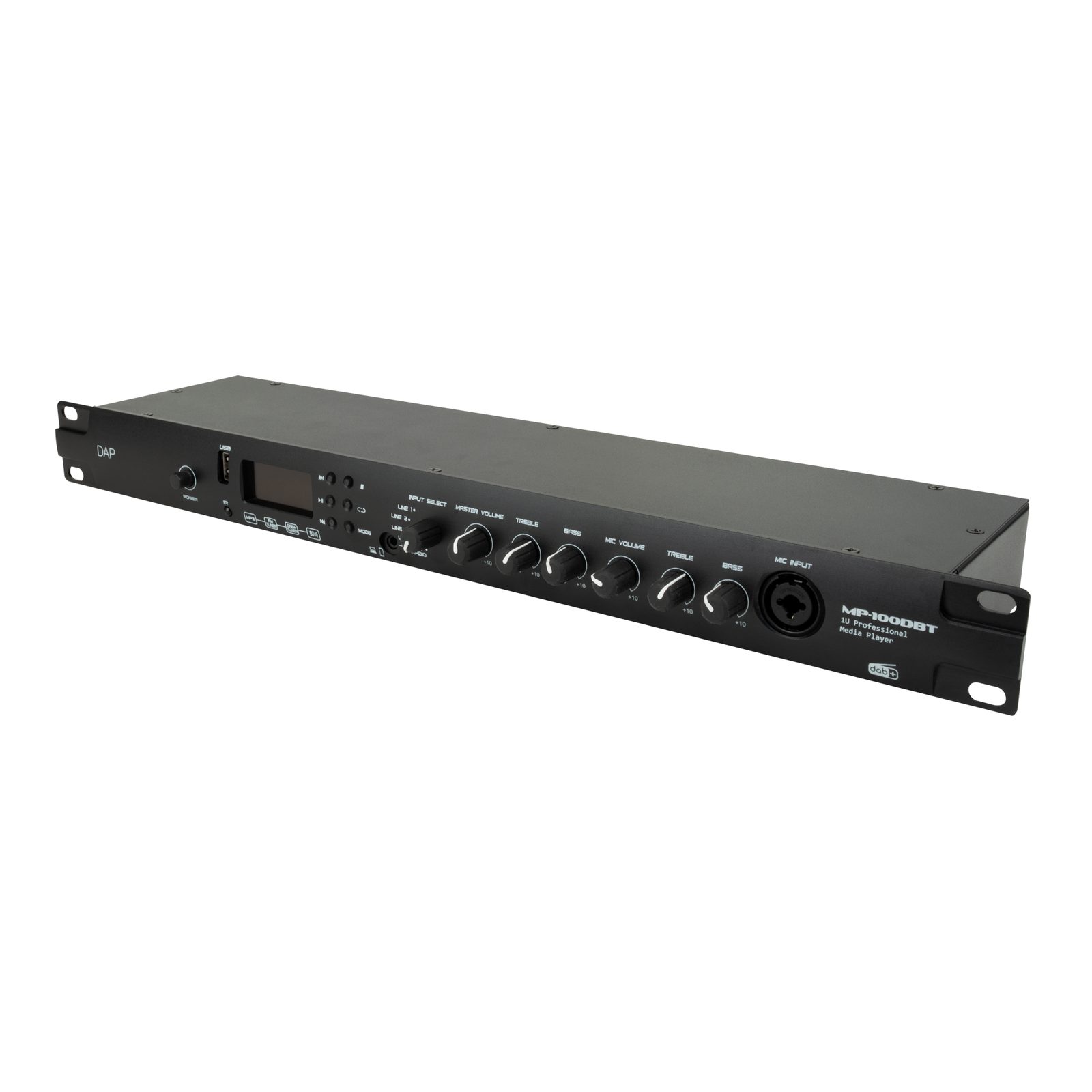 Lettore multimediale rack 19" 1U DAB+/FM/USB/BT4.2 con microfono - DAP D1246