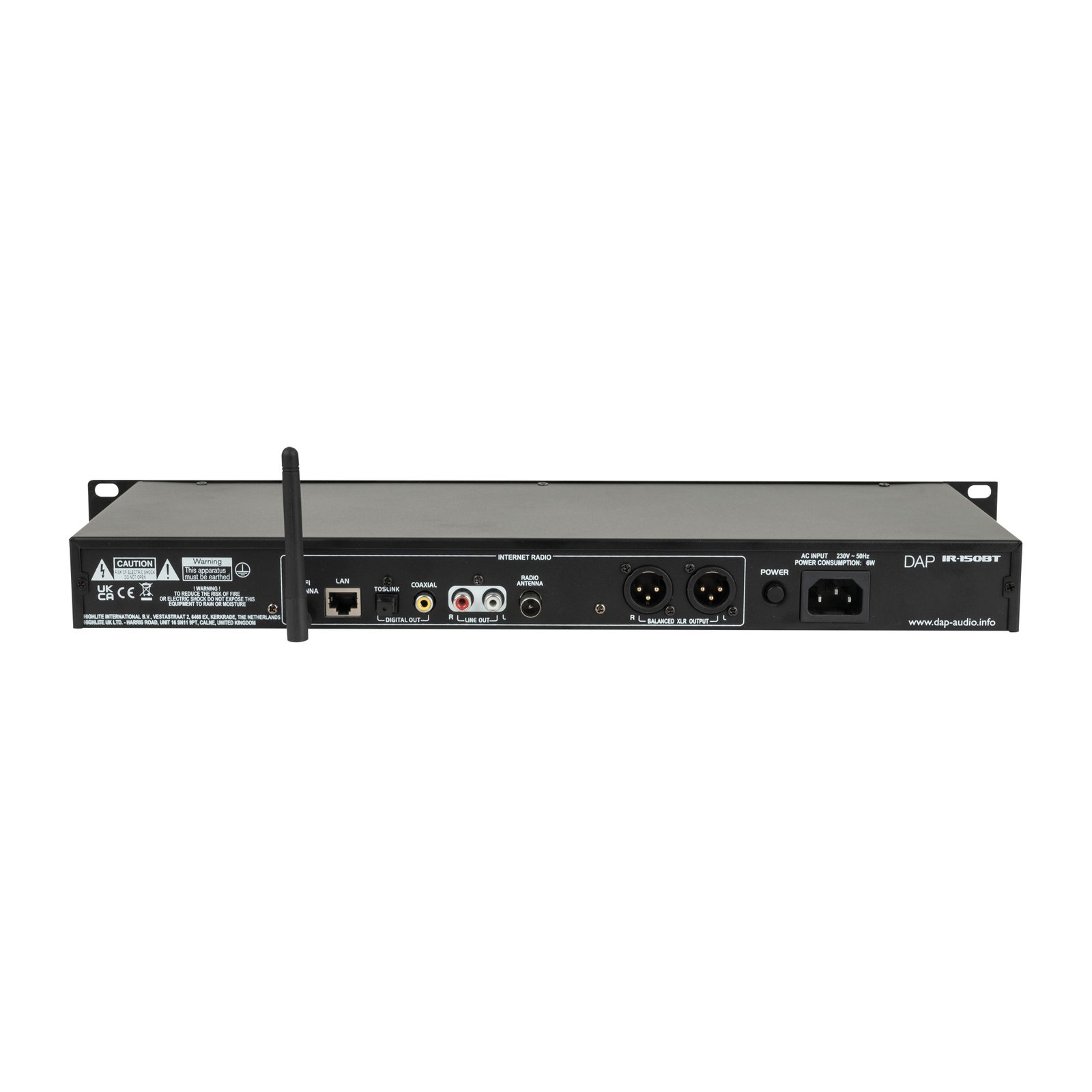 Lettore multimediale rack 19" 1U DAB+/FM/BT4.2 con display TFT - DAP D1247