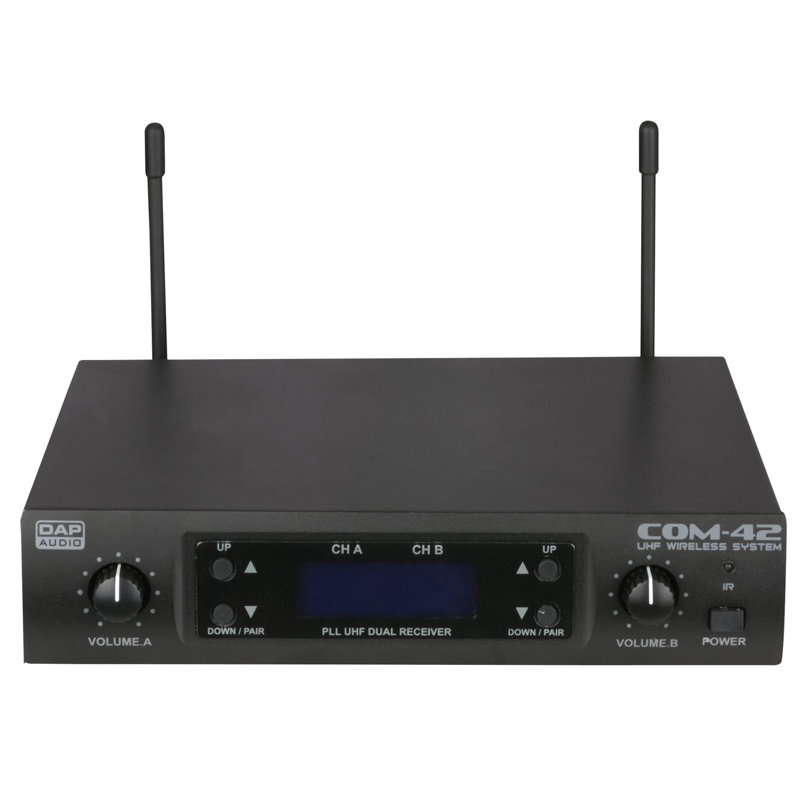 Set microfono wireless 2 canali 606-630 MHz con 2 microfoni a mano - DAP D1464