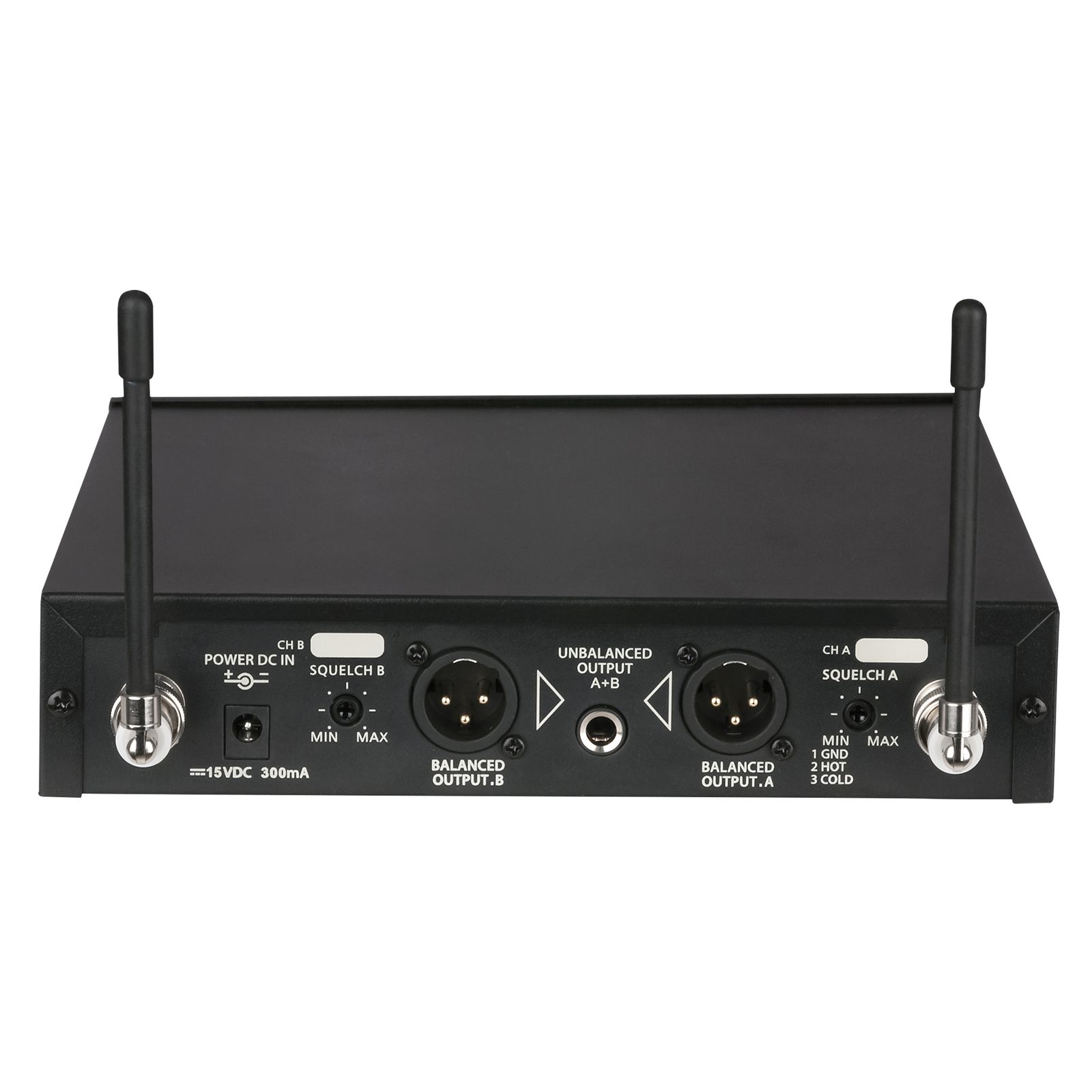 Set microfono wireless 2 canali 606-630 MHz con 2 microfoni a mano - DAP D1464