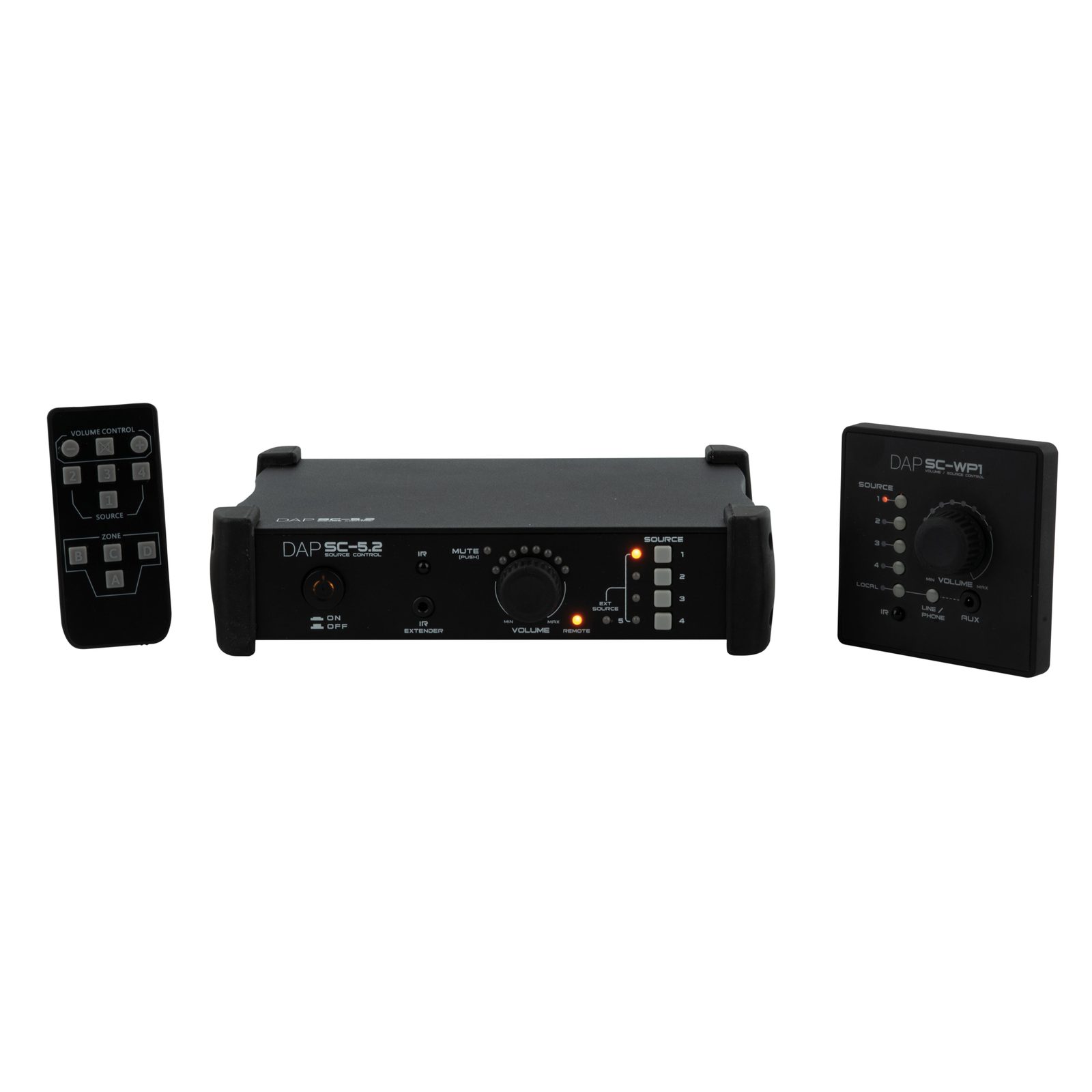 Telecomando da parete per SC-5.2 Source Control con ingresso ausiliario - DAP D1541