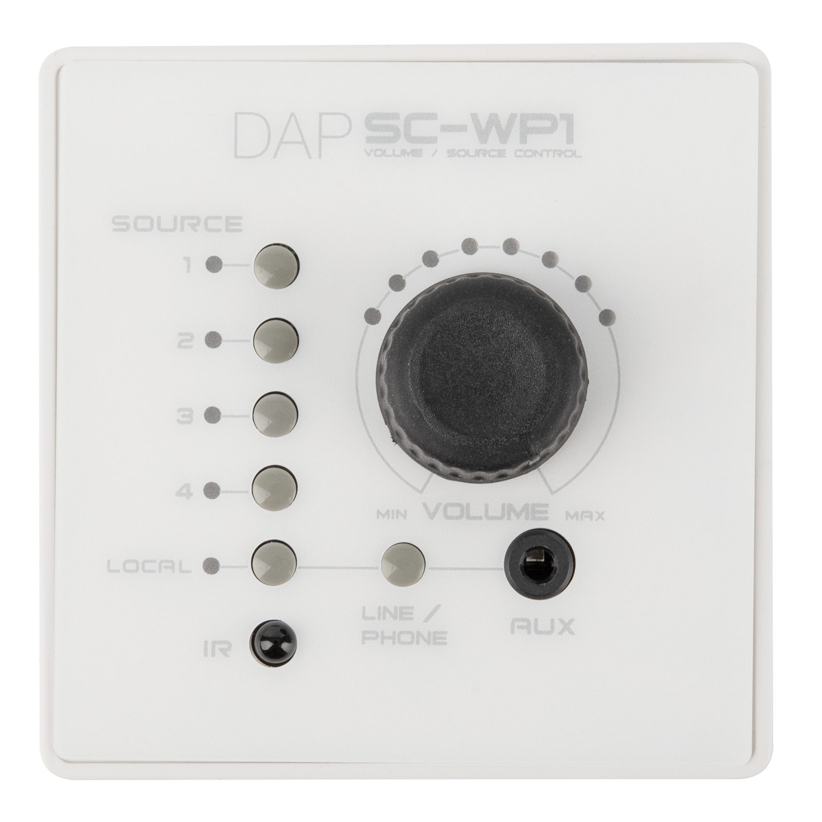 Telecomando da parete per SC-5.2 Source Control con ingresso ausiliario - DAP D1542