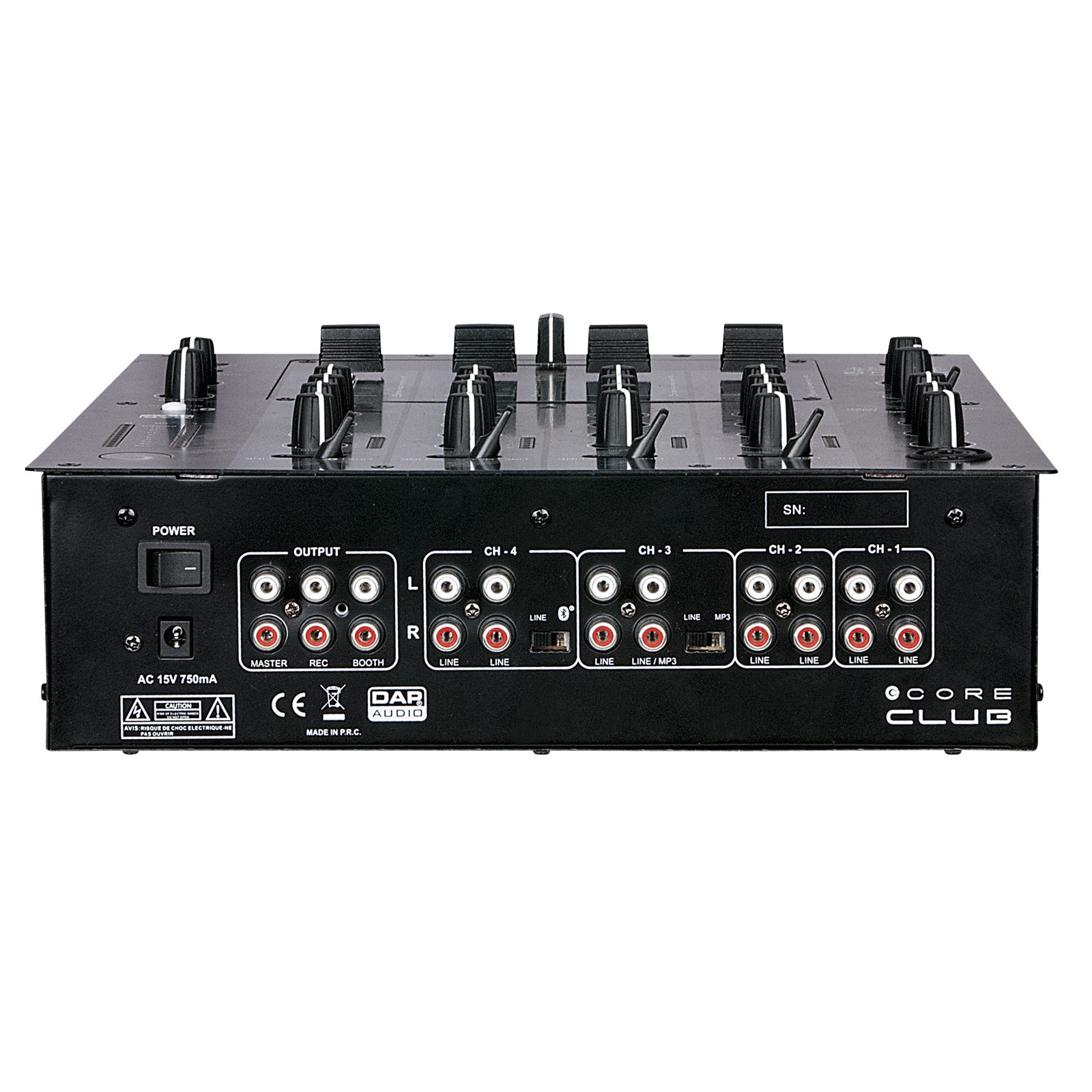 Mixer DJ analogico 4 canali con BT, 8 ingressi e 3 curve crossfader - DAP D2314