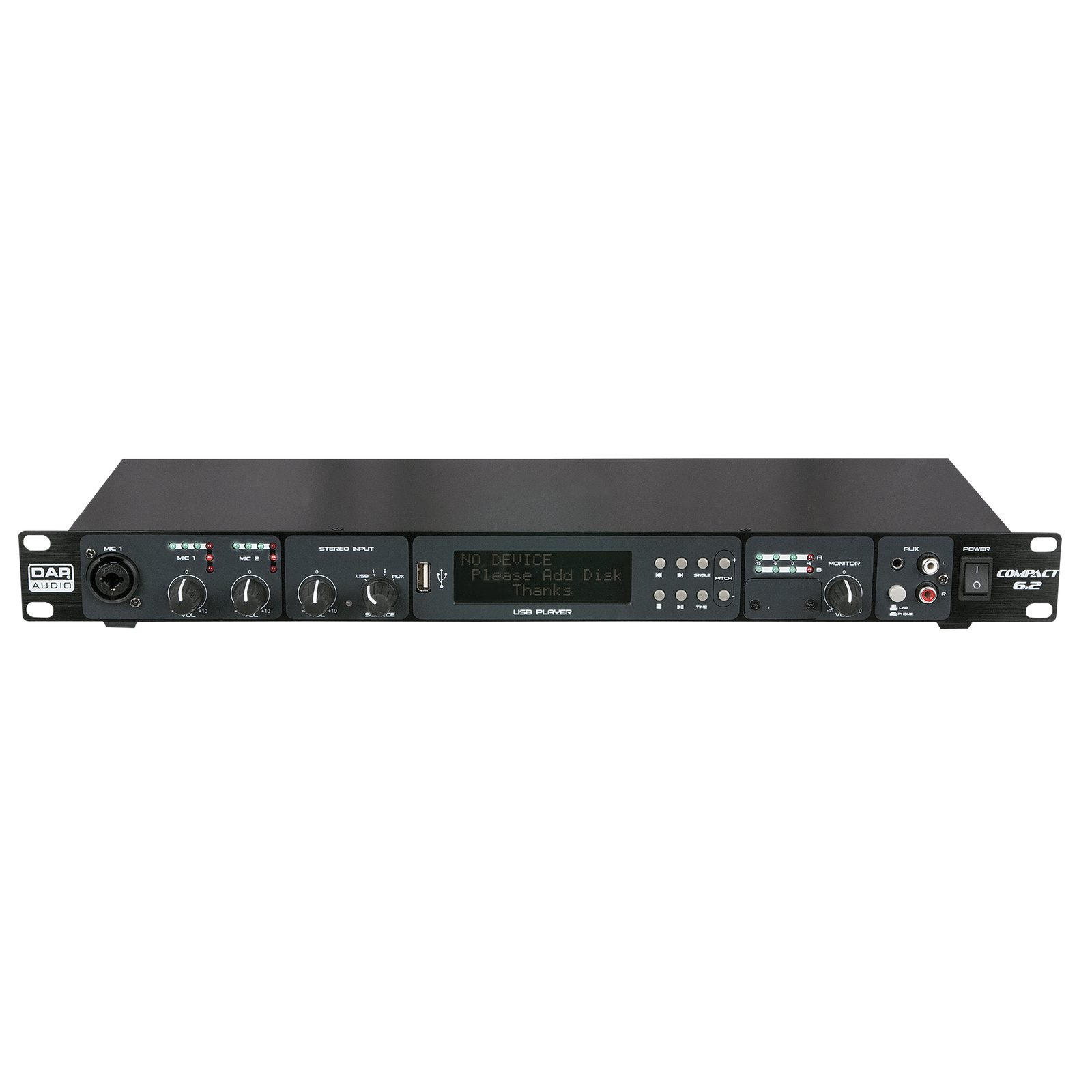 Mixer Compact 6.2 a 6 canali con lettore USB e 2 zone - DAP D2320