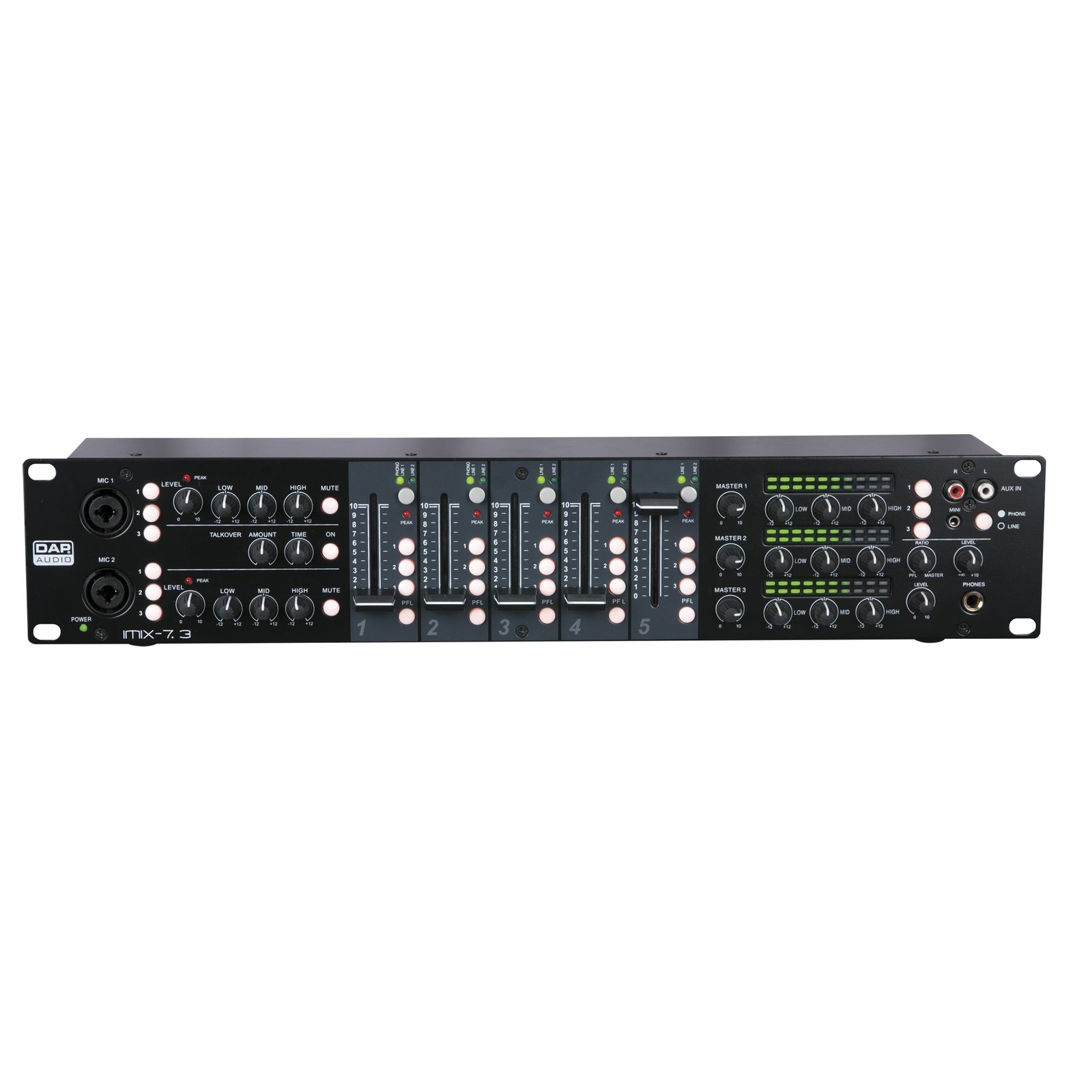 Mixer da installazione IMIX-7.3 7 canali controllo 3 zone - DAP D2351
