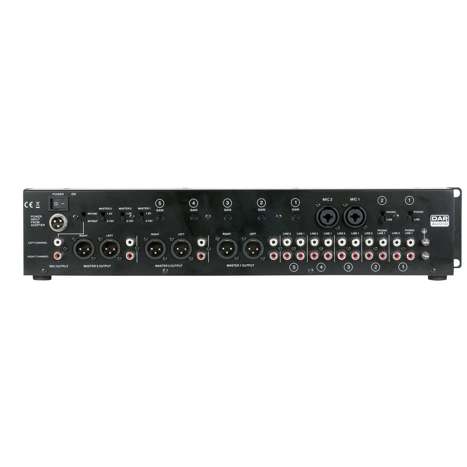 Mixer da installazione IMIX-7.3 7 canali controllo 3 zone - DAP D2351