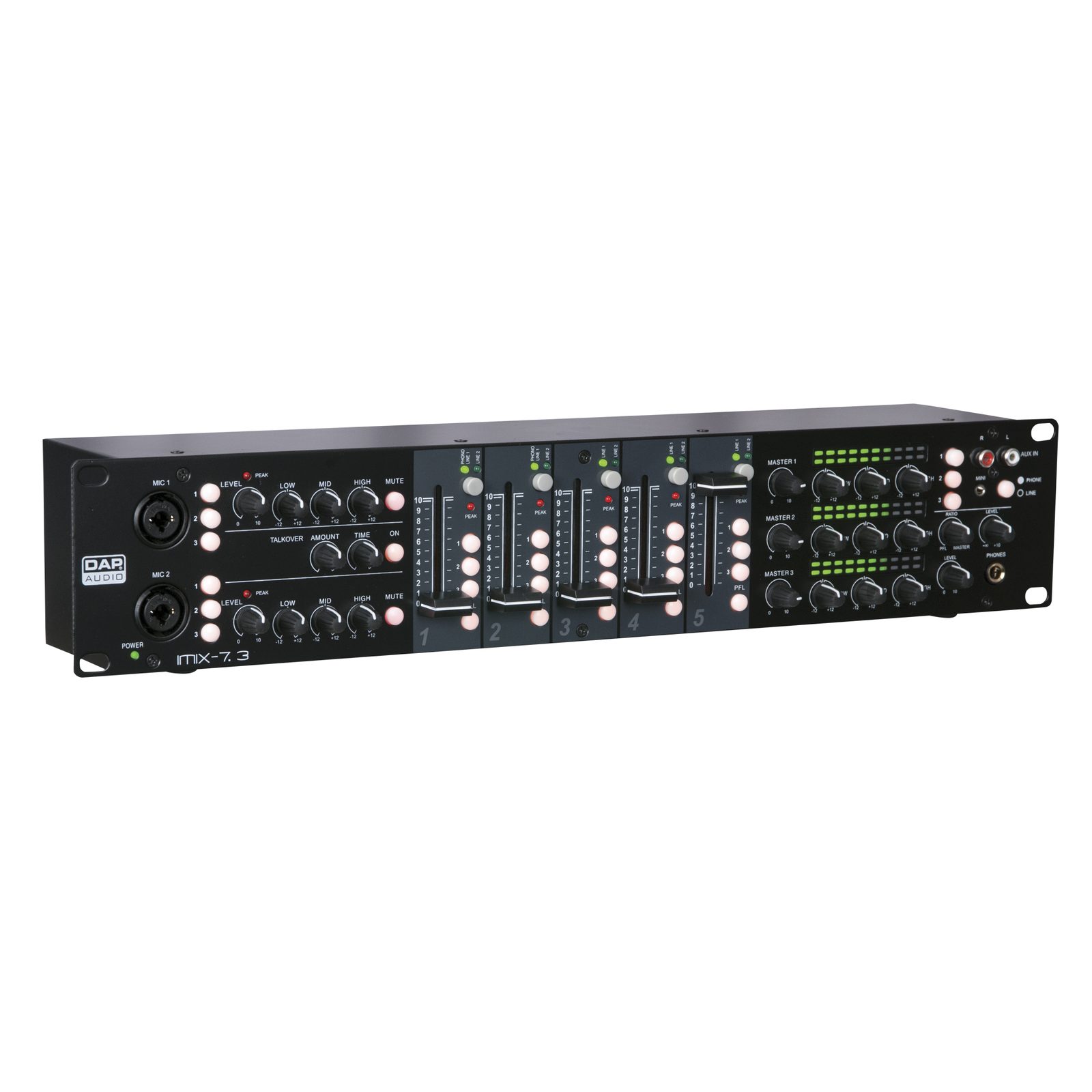 Mixer da installazione IMIX-7.3 7 canali controllo 3 zone - DAP D2351