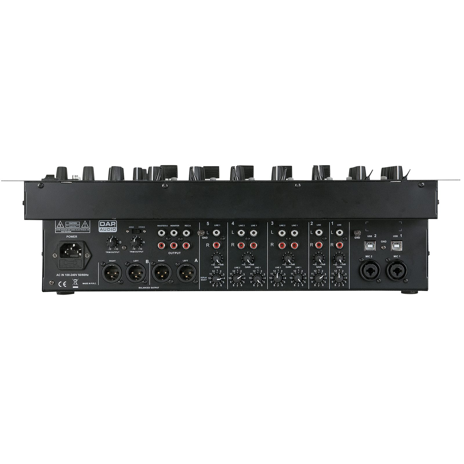 Mixer da installazione IMIX-7.2 USB 7 canali 2 zone 6U - DAP D2353