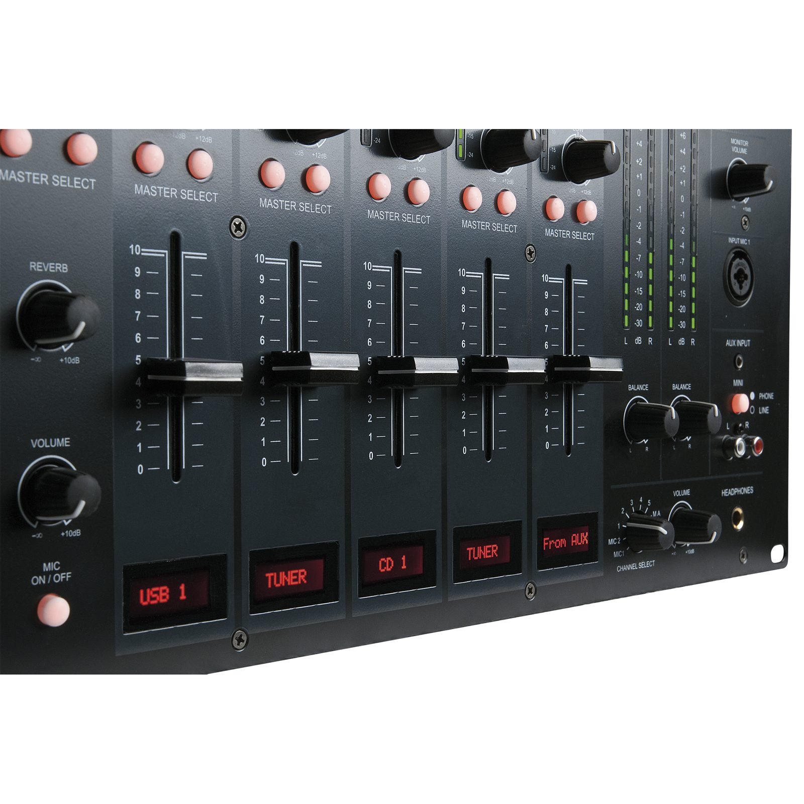 Mixer da installazione IMIX-7.2 USB 7 canali 2 zone 6U - DAP D2353