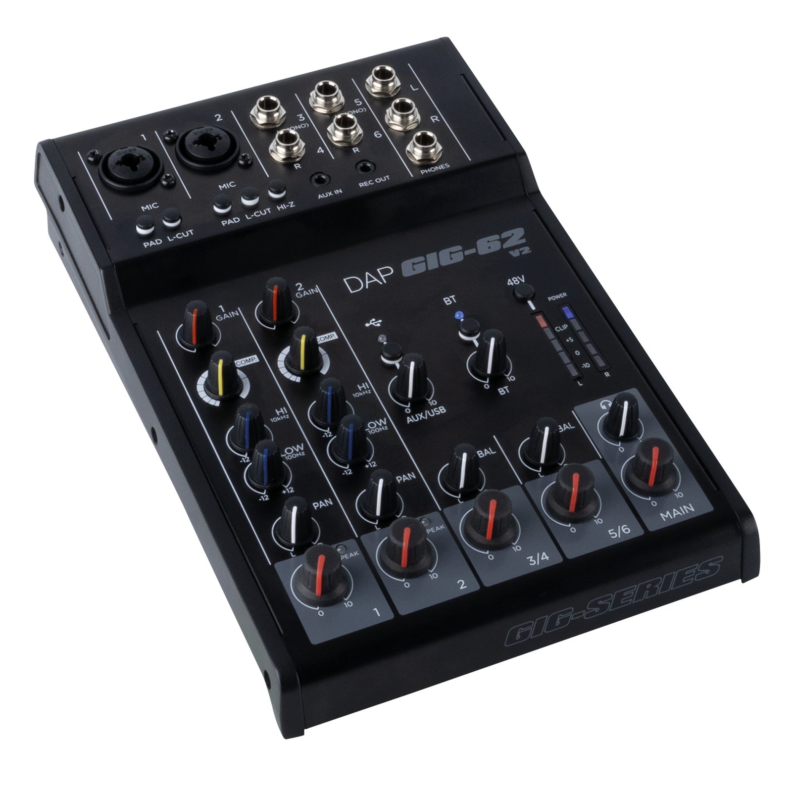 Console di mixaggio analogico 6 canali con interfaccia USB-C e BT - DAP D2401