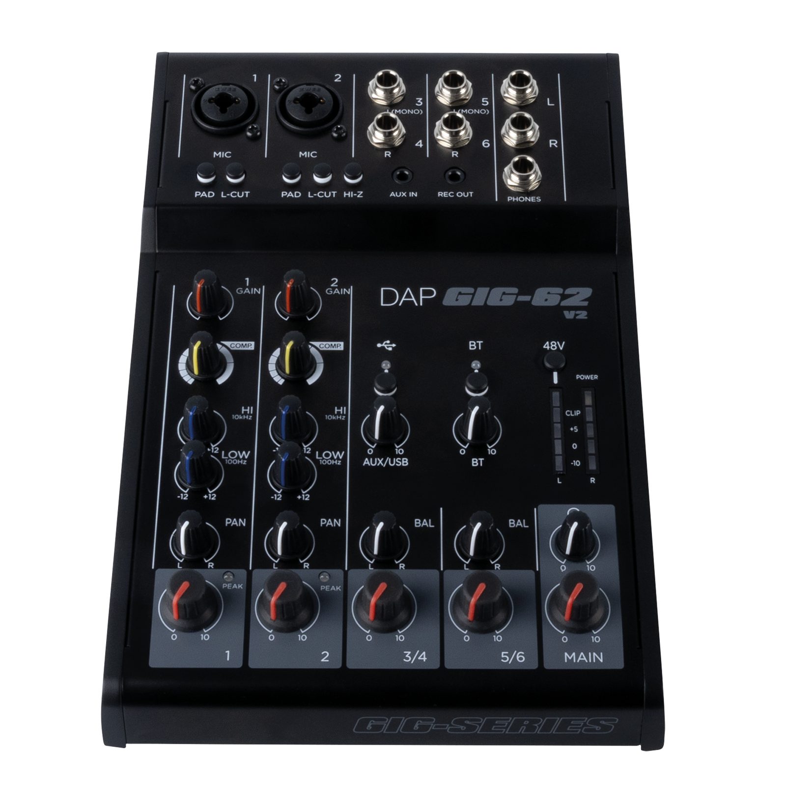 Console di mixaggio analogico 6 canali con interfaccia USB-C e BT - DAP D2401