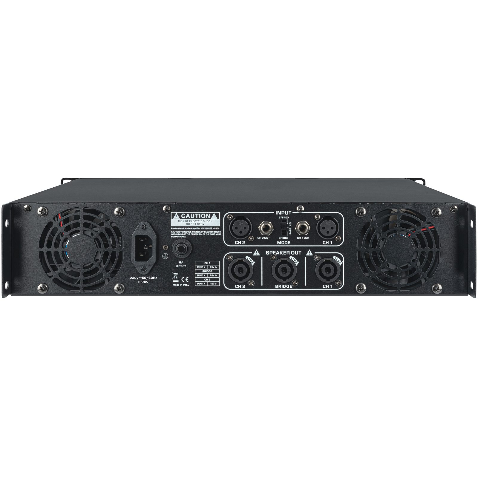 Amplificatore di potenza HP-900 2x450W (4 Ohm) classe AB 19" 2U - DAP D4176