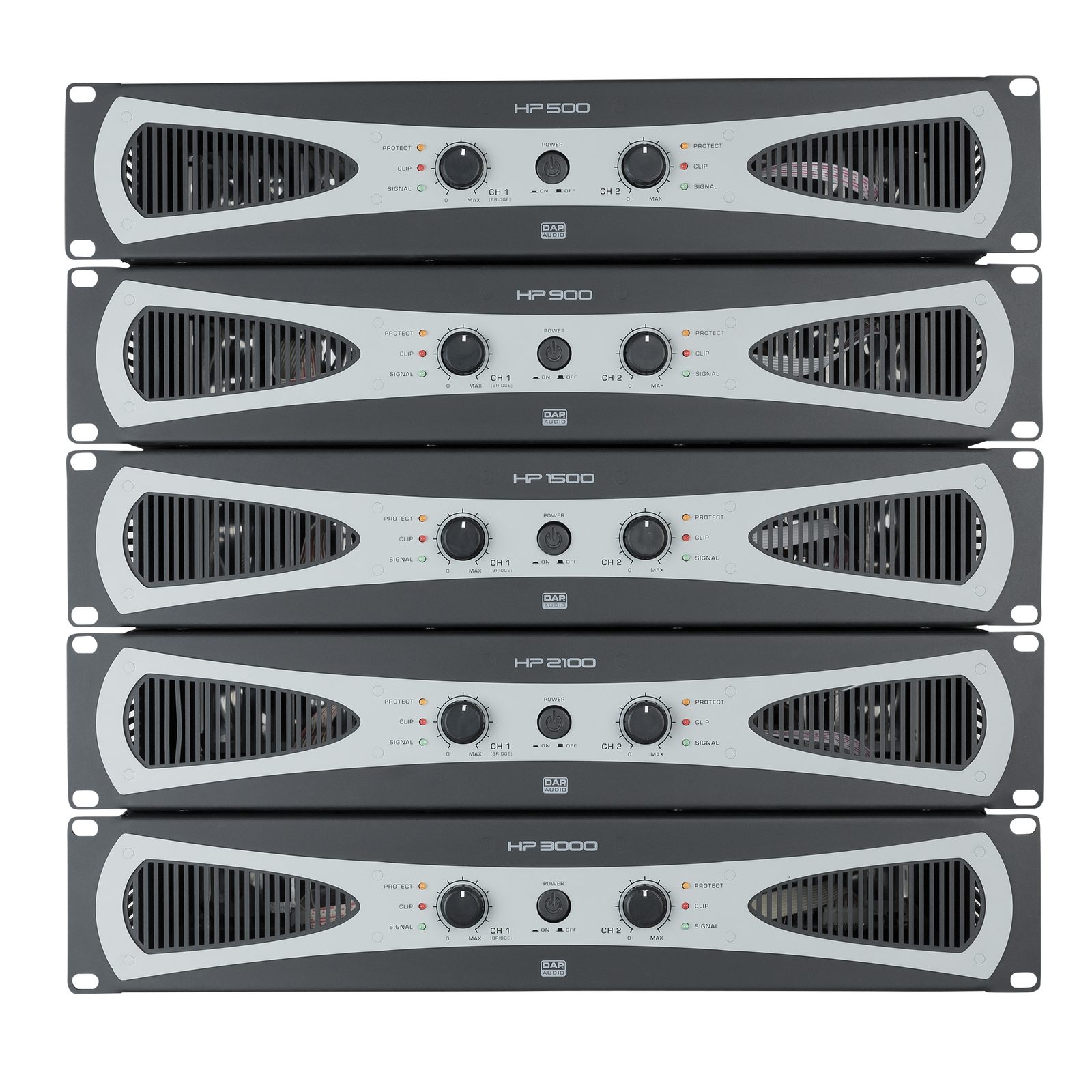 Amplificatore di potenza HP-1500 2x750W (4 Ohm) classe H 19" 2U - DAP D4177