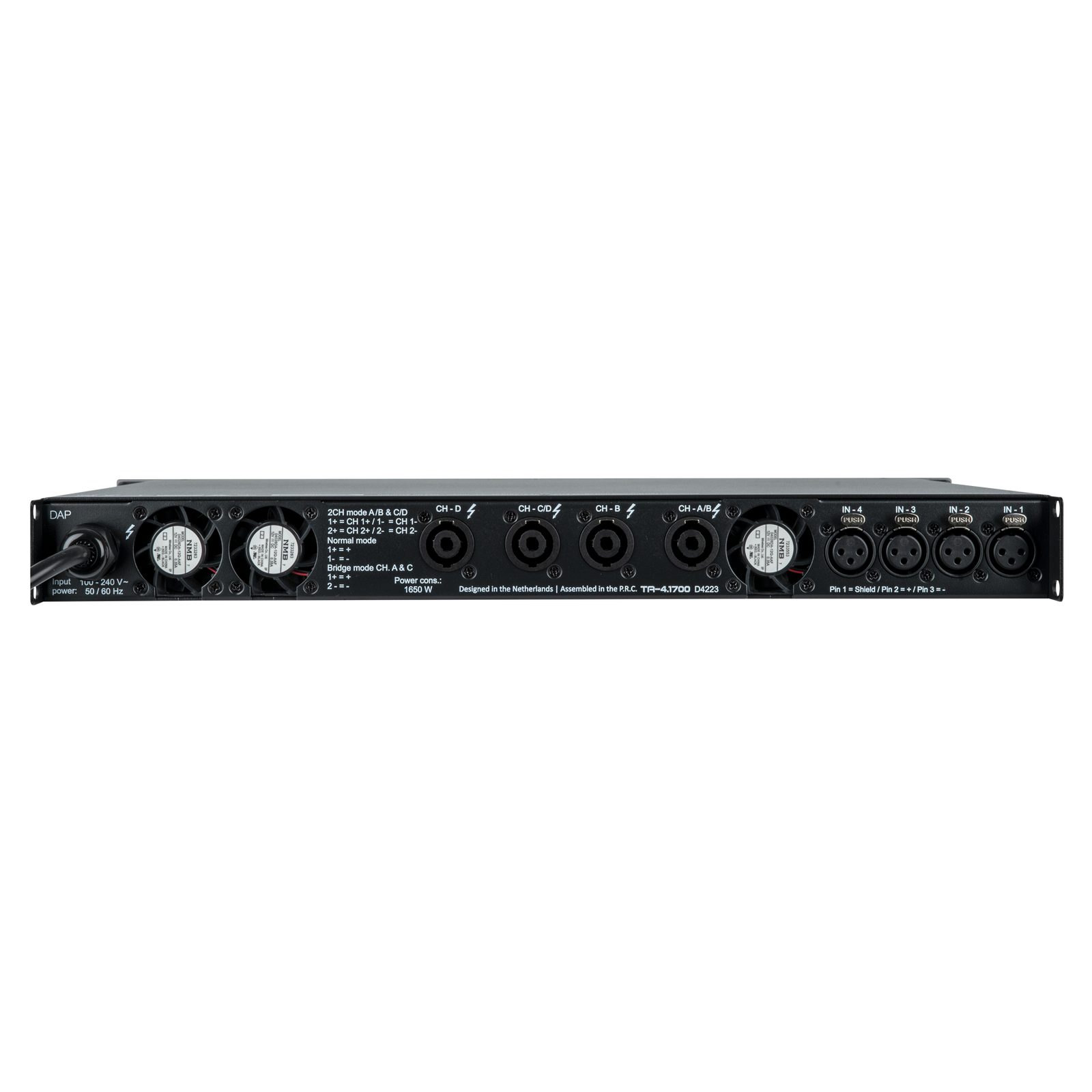 Amplificatore DSP 4 canali TA-4.1700 - DAP D4223