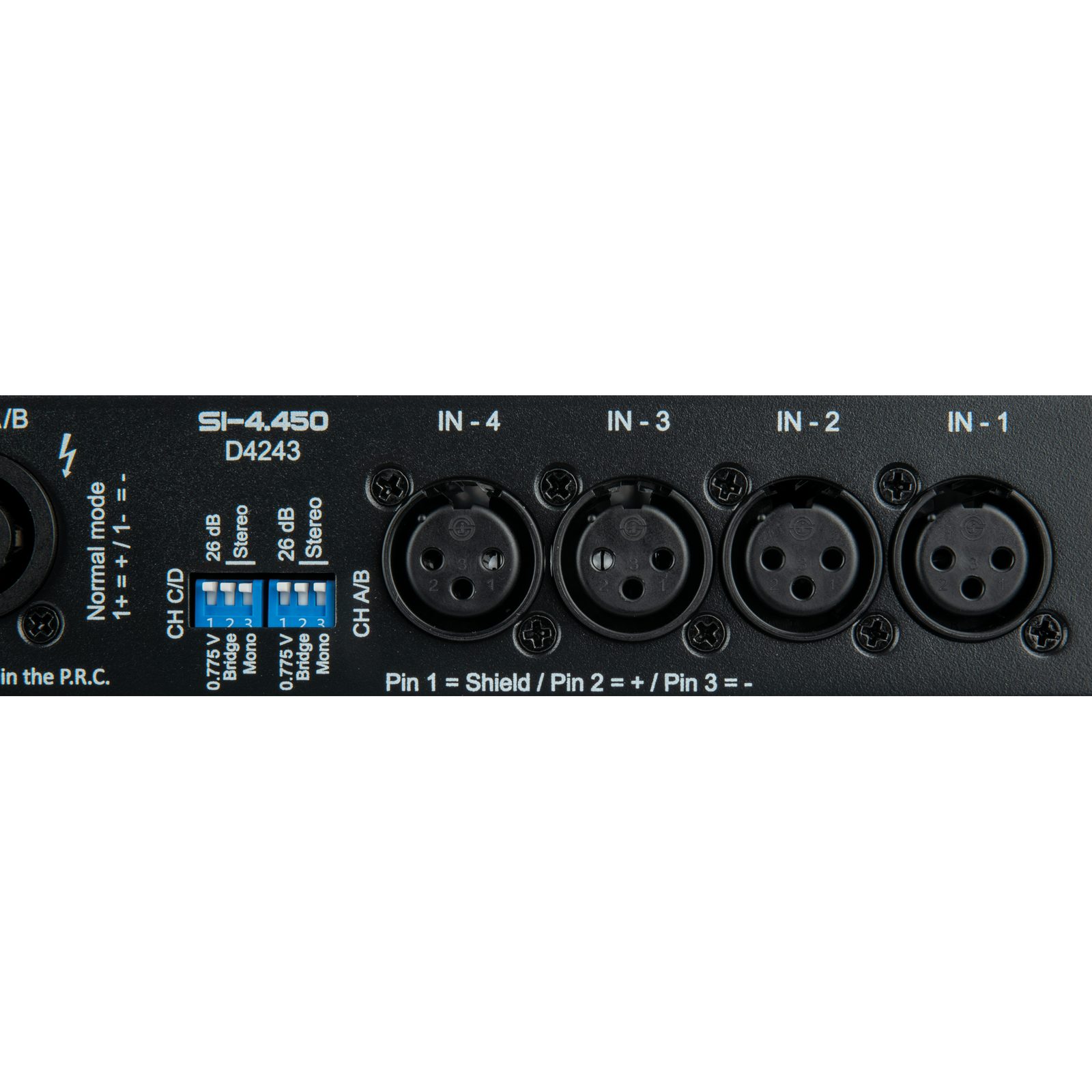 Amplificatore Classe D 4 canali 450W 1U installazione fissa - DAP D4243