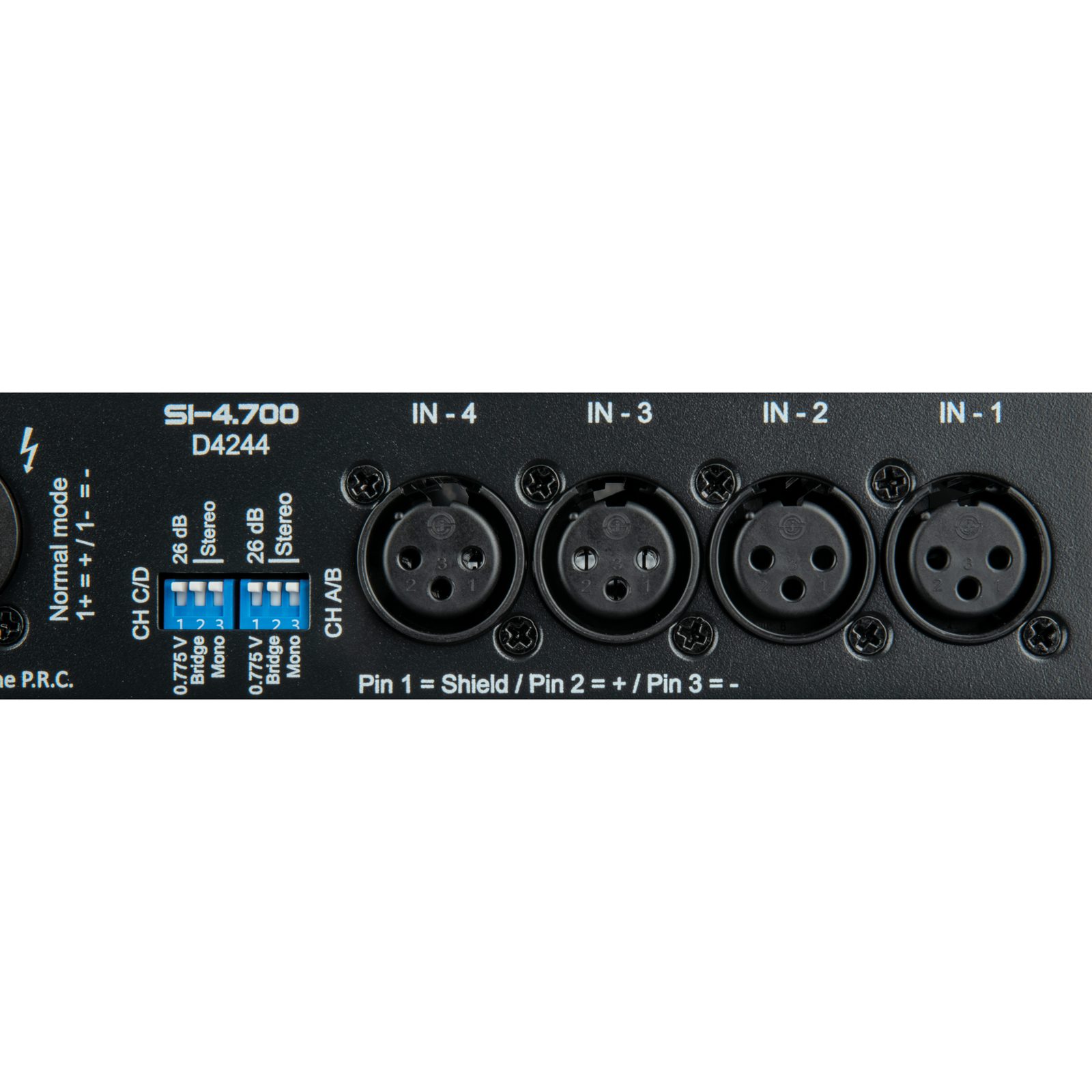 Amplificatore Classe D 4 canali 700W 1U installazione fissa - DAP D4244