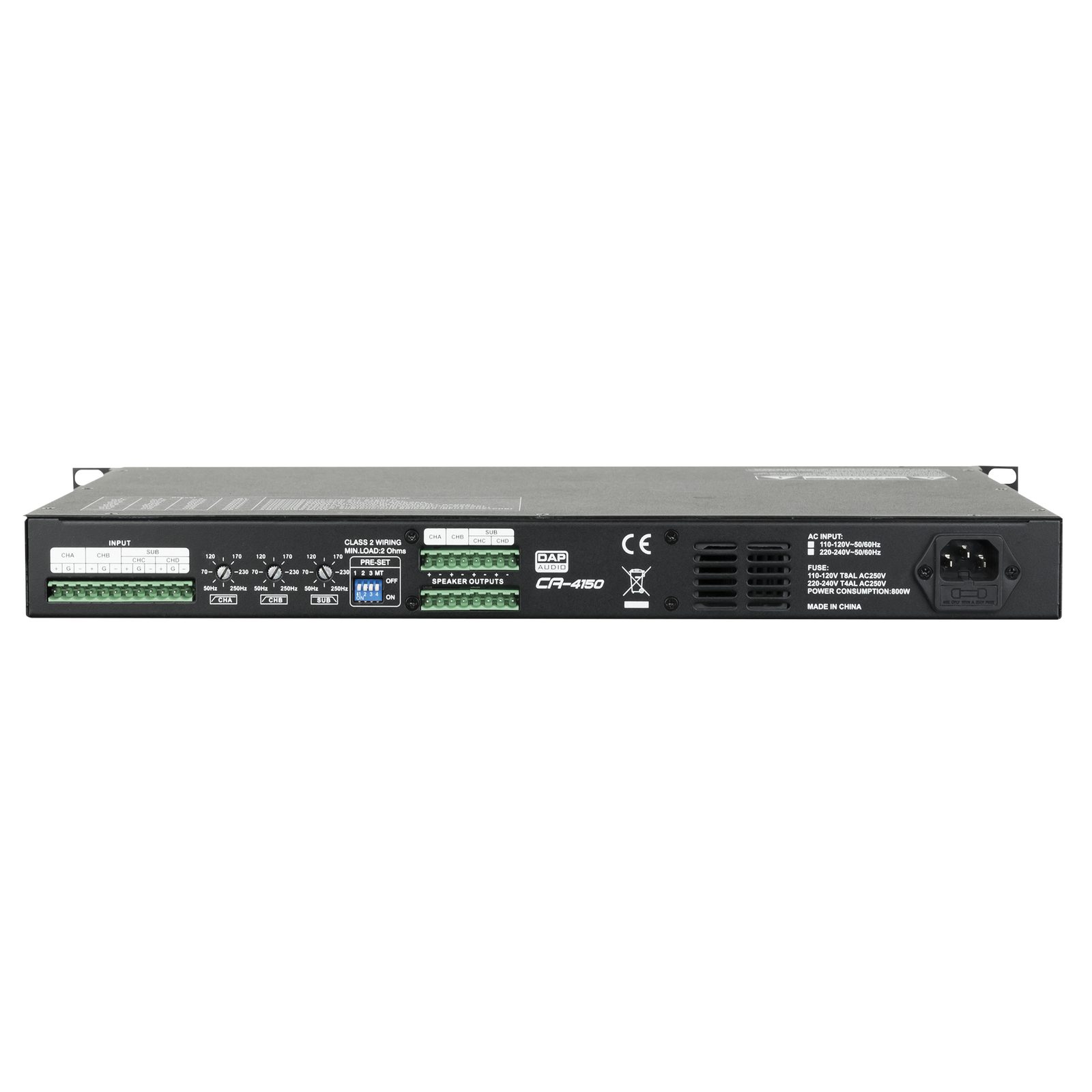 Amplificatore 4 canali 150W CA-4150 classe D - DAP D4512