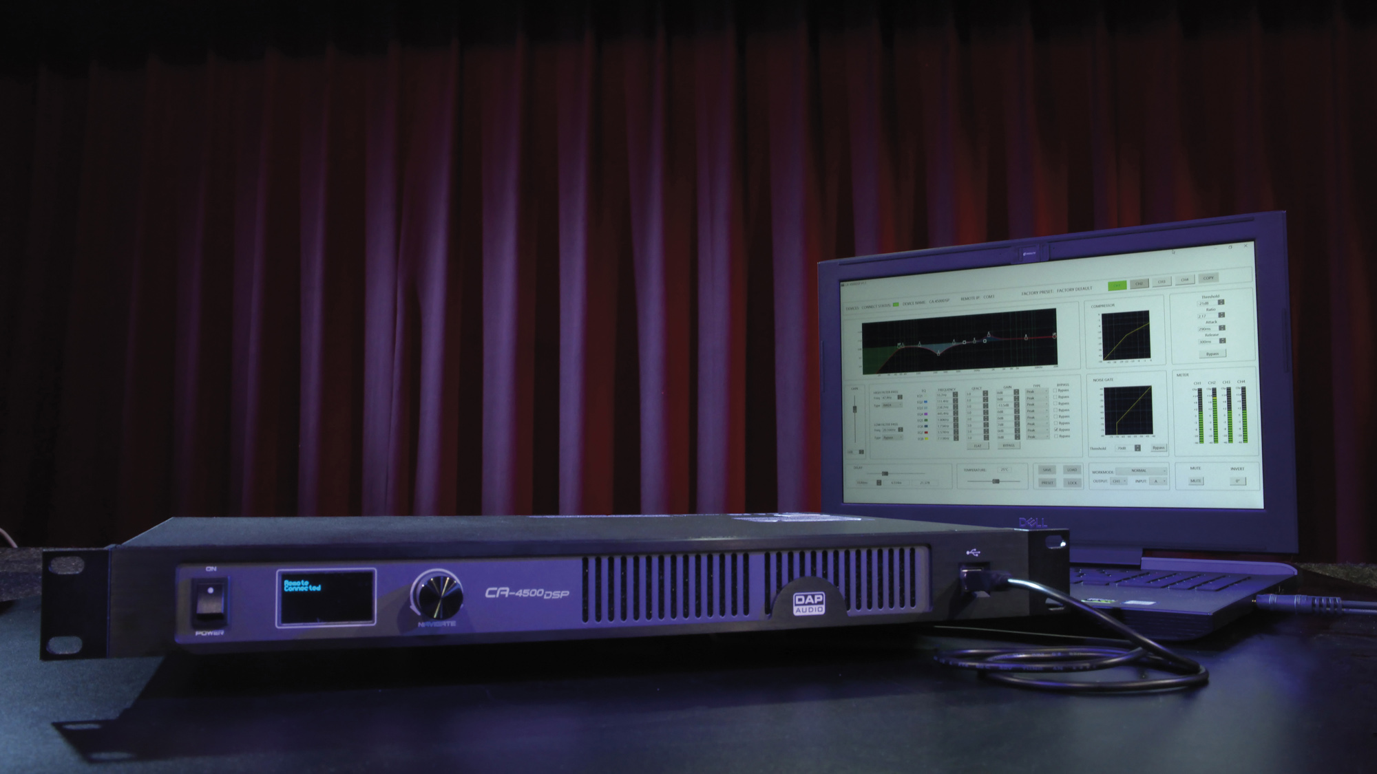Amplificatore digitale 4 canali 500W DSP 70/100V - DAP D4515