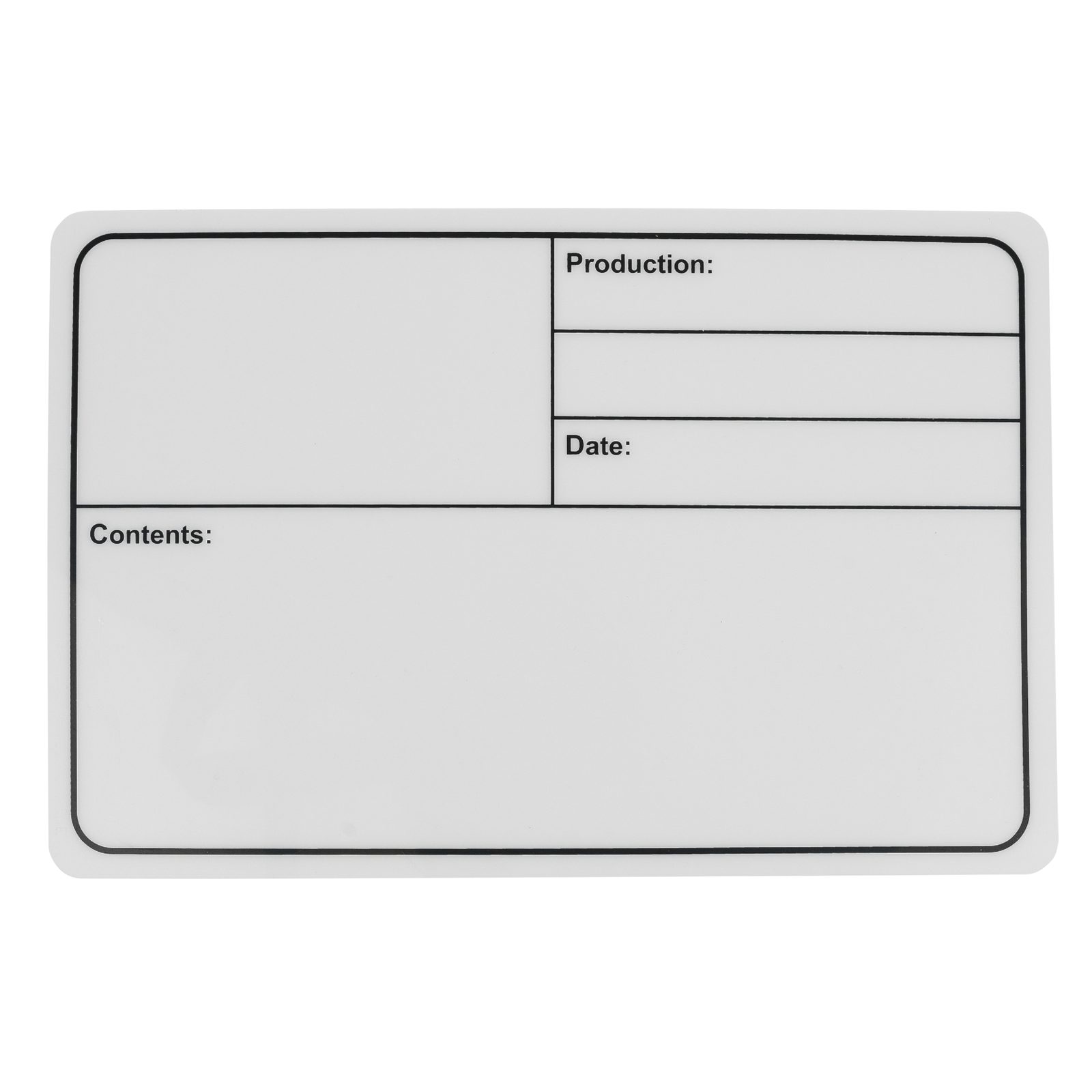 Etichetta flight case adesiva 290x190 mm PVC bianco - Showgear D5134