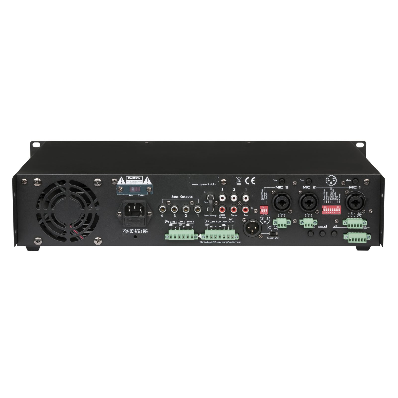 Mixer amplificatore 4 zone 240W 100V ZA-7250 - DAP D6152