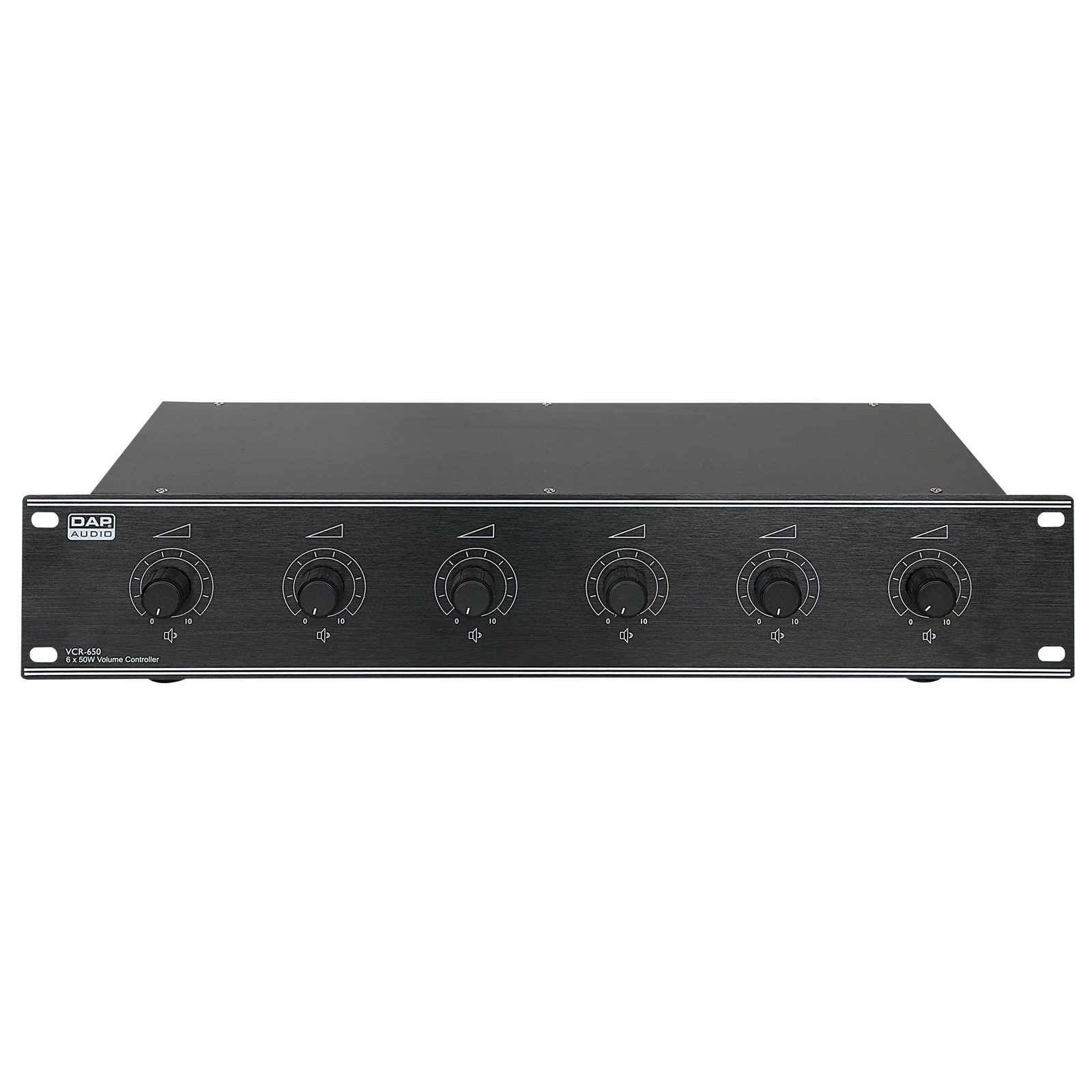 VCR-650 Volume Controller Passivo 6x50W 100V Rack 19" 2U - DAP D6538