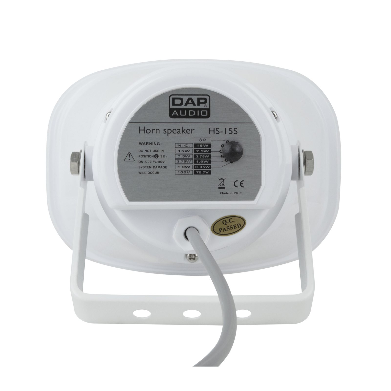 Altoparlante a Tromba Quadrato Passivo 15W 70/100V IP66 - DAP D6541