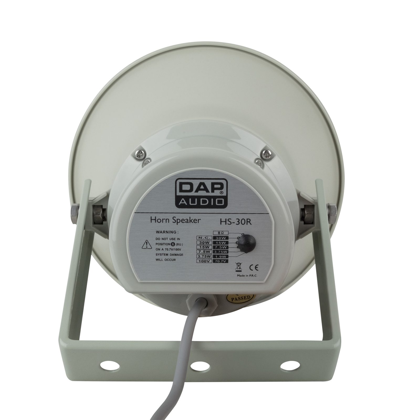Altoparlante a Tromba Rotondo Passivo 30W 70/100V IP66 - DAP D6542