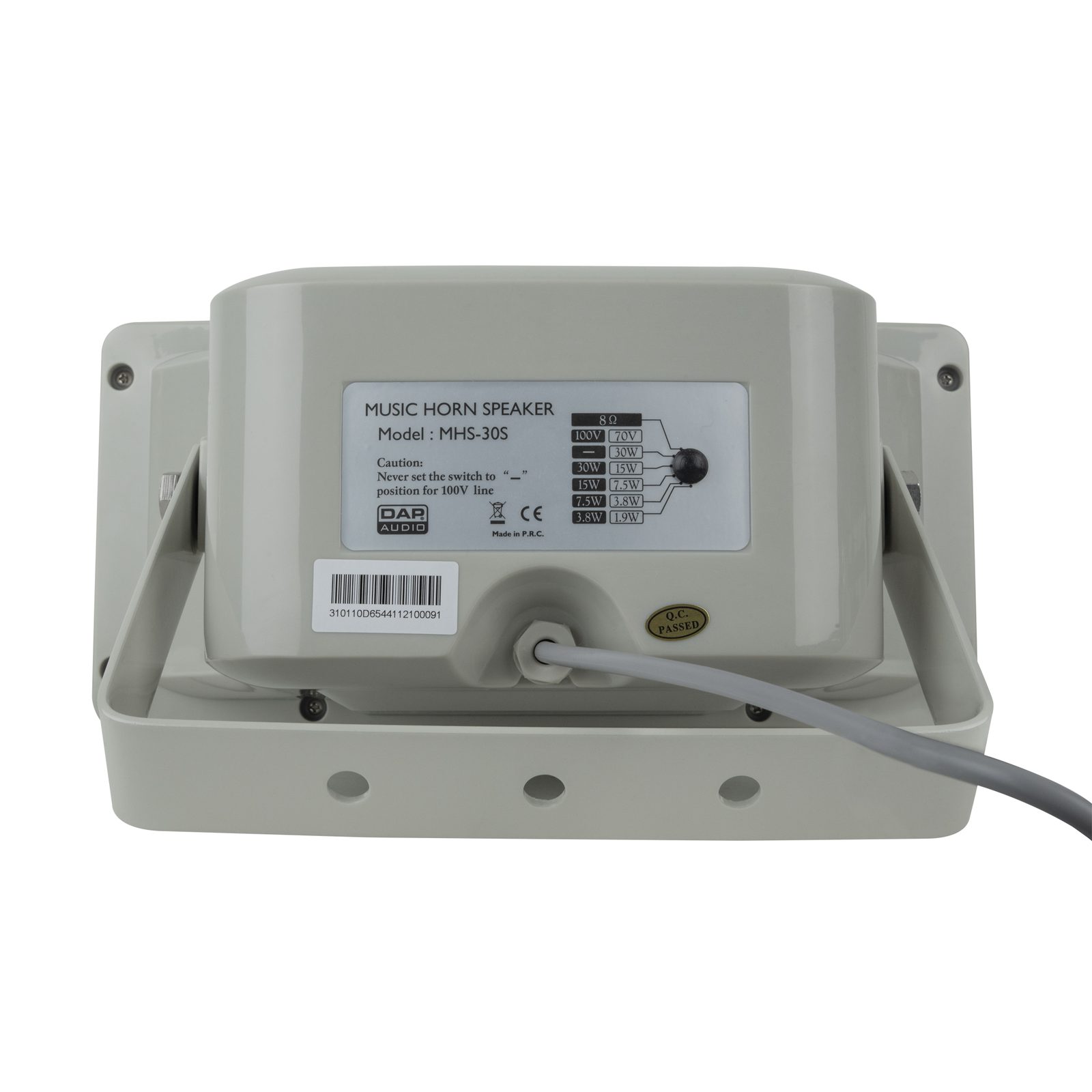 Altoparlante a tromba quadrata passivo 30W 70/100V IP66 - DAP D6544