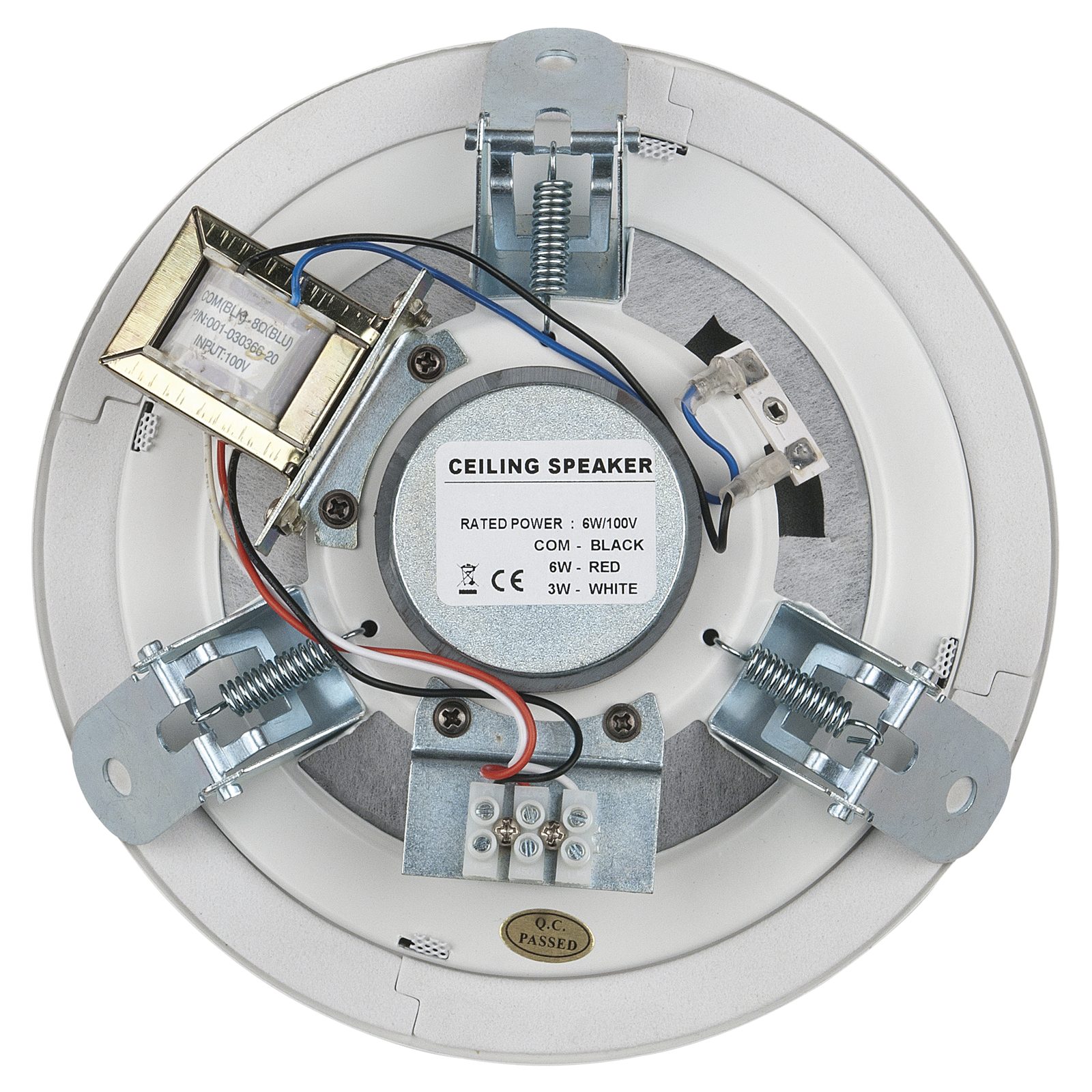Altoparlante da soffitto a incasso passivo bianco 5 pollici 6W 100V IP40 - DAP D6573