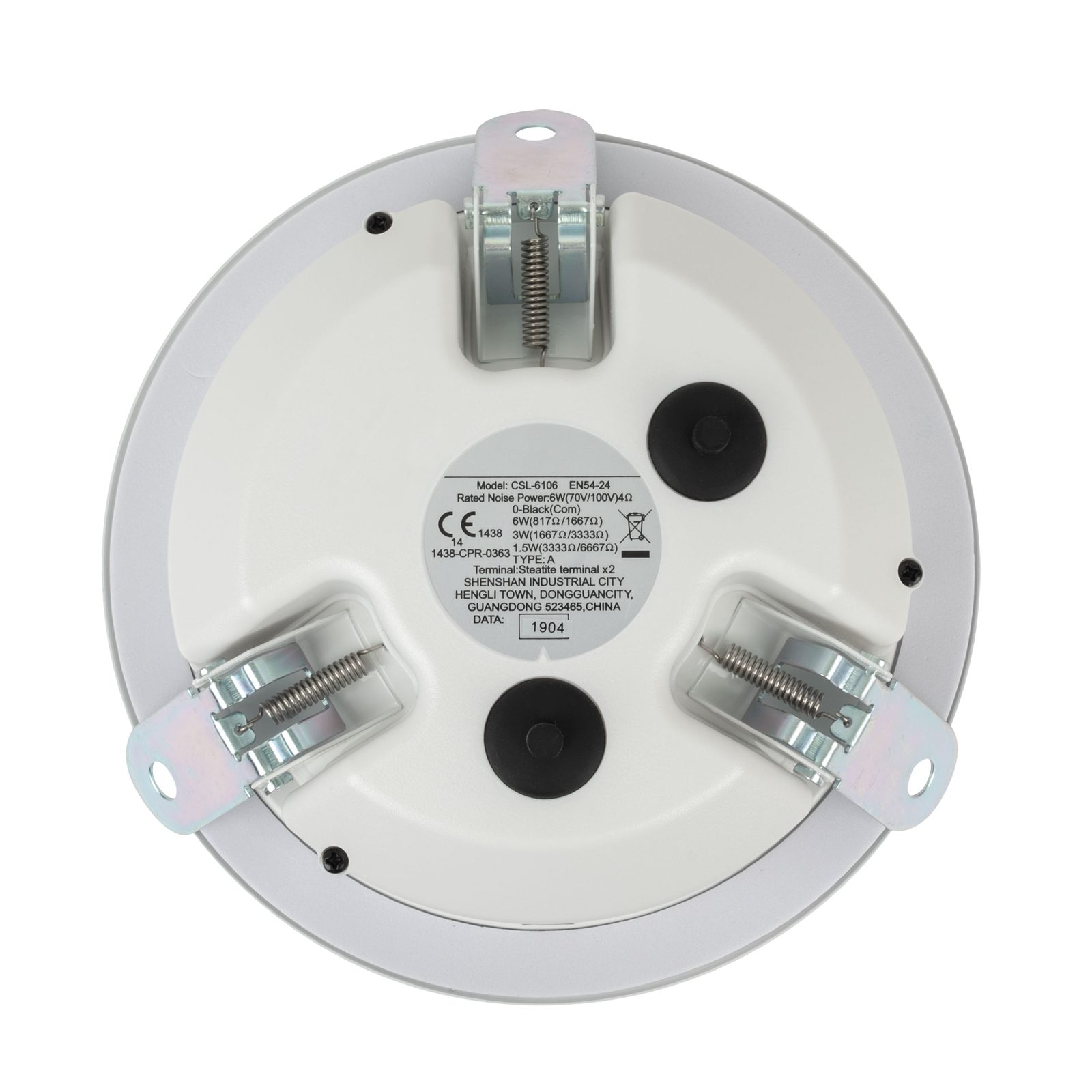 CST-6506 Altoparlante da soffitto passivo 6.5" 6W 100V EN54-24 IP40 - DAP D6590