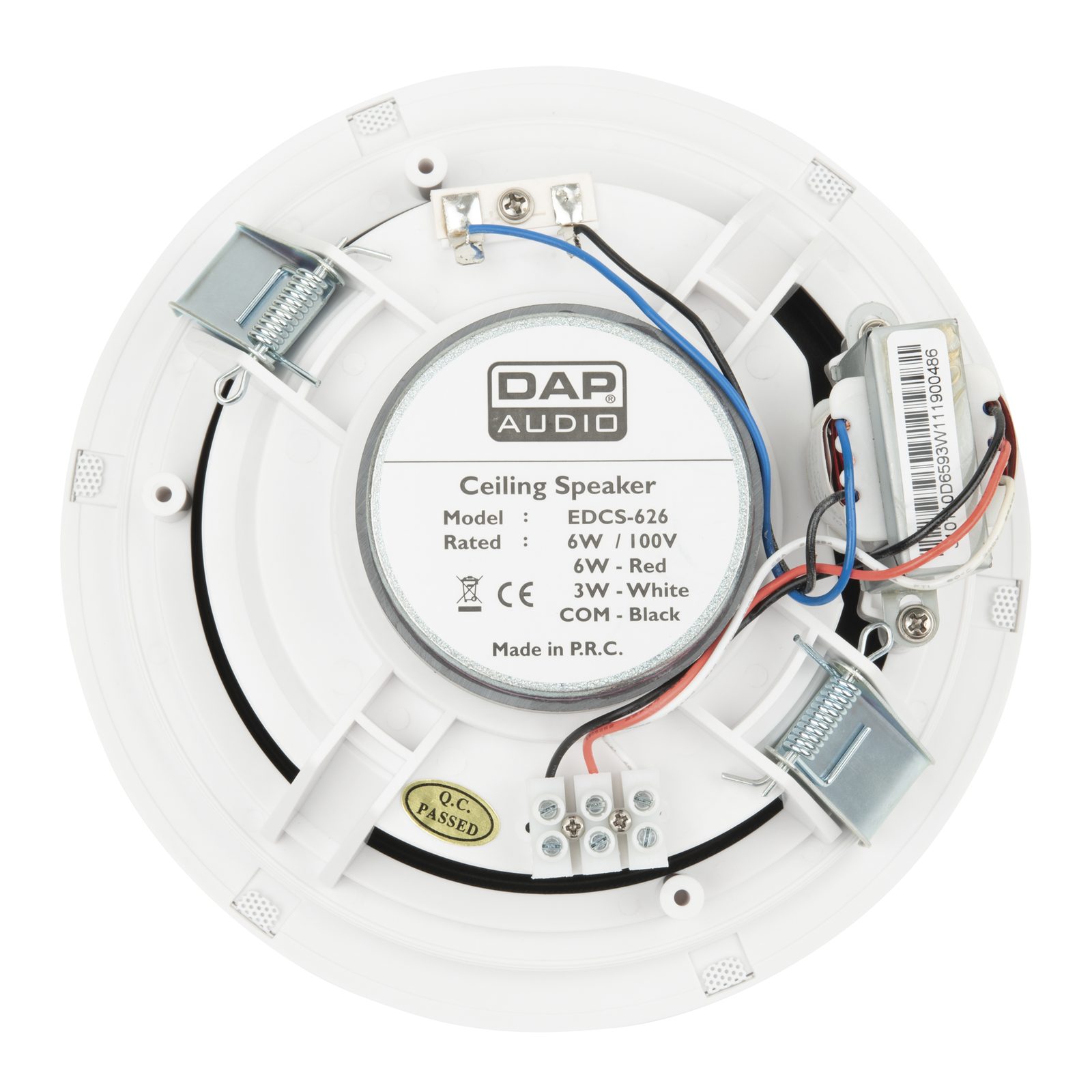 EDCS-626 Altoparlante da incasso a soffitto 6" 6W 100V - DAP D6593W