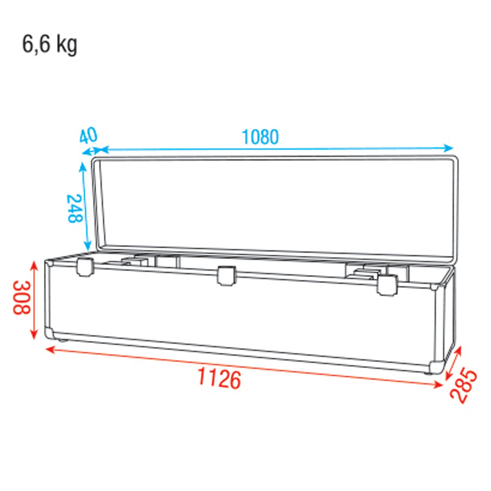 Case for 4x LED Bar Value Line - Showgear D7012