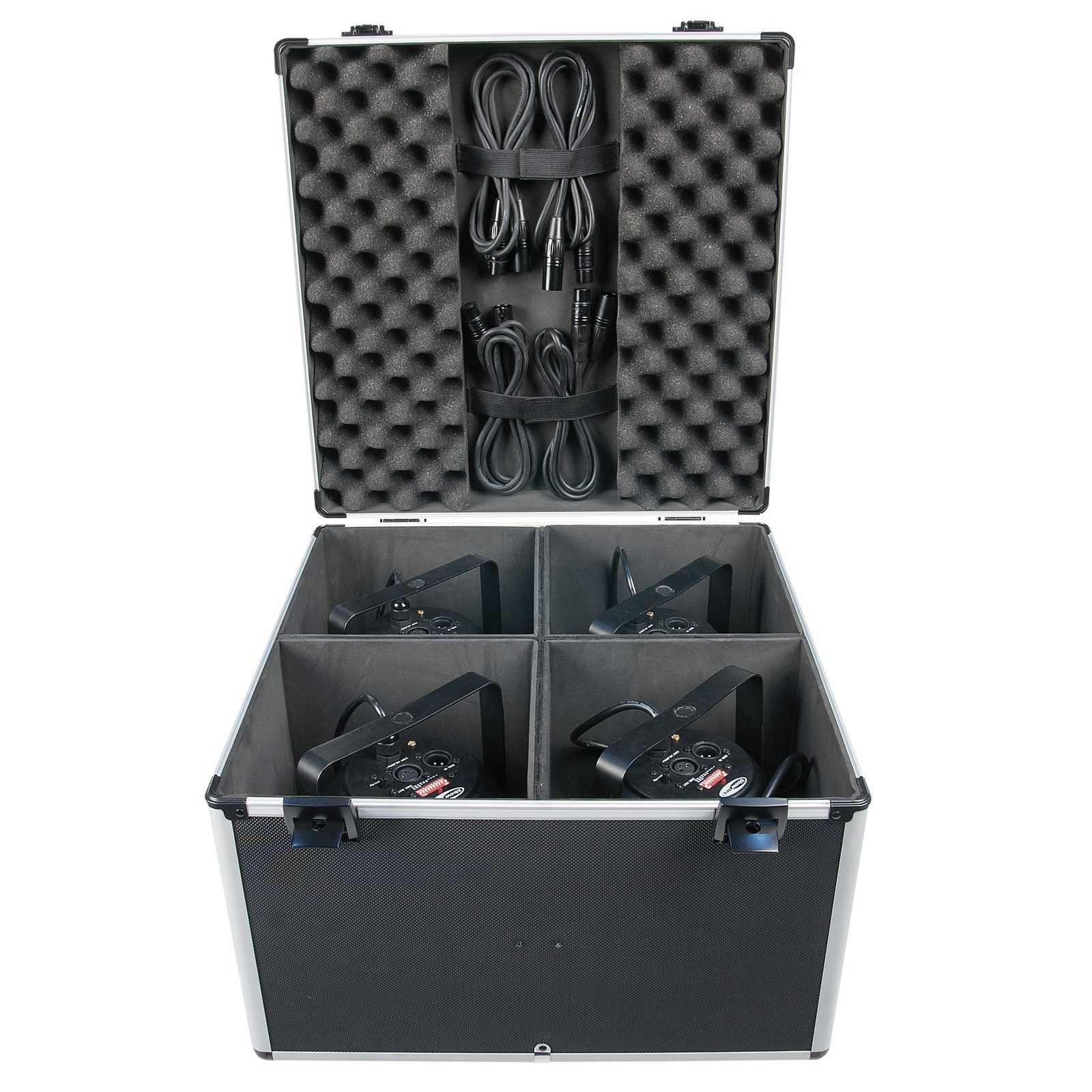 Case for 4x LED Par 56 Value Line con cinghie elastiche - Showgear D7013