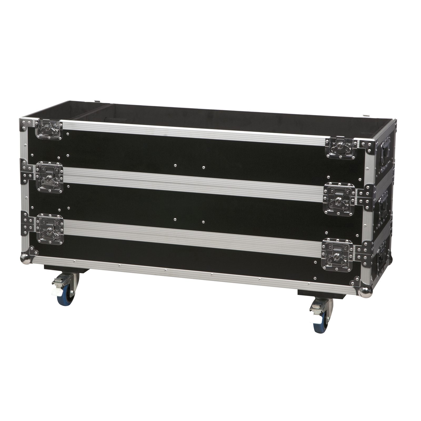 Case per 12x Sunstrip Active 3 sezioni impilabili con vano accessori - Showtec D7039