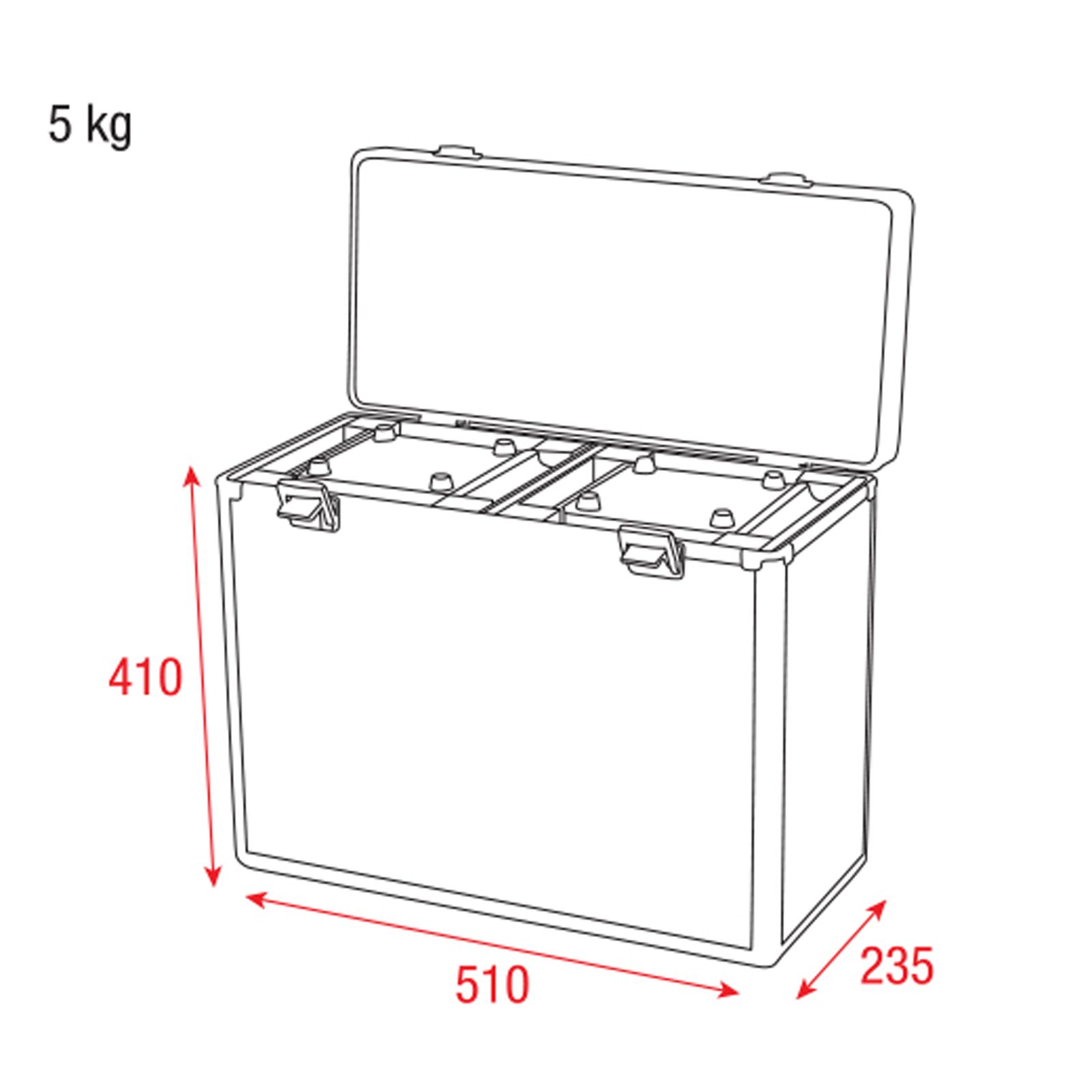 Flightcase per 2x Shark One (Spot/Wash Zoom/Wash/Combi) - SHOWTEC D7048