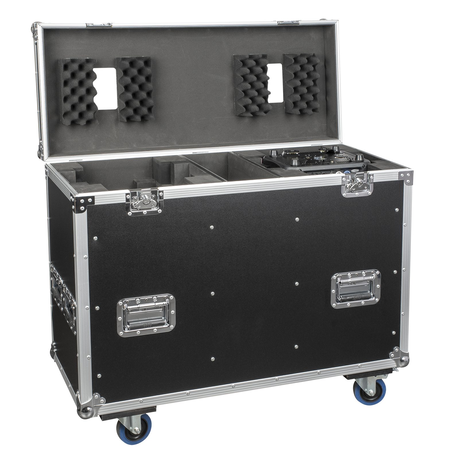 Flightcase per 2x Phantom 12R Hybrid con vano accessori - Showtec D7063