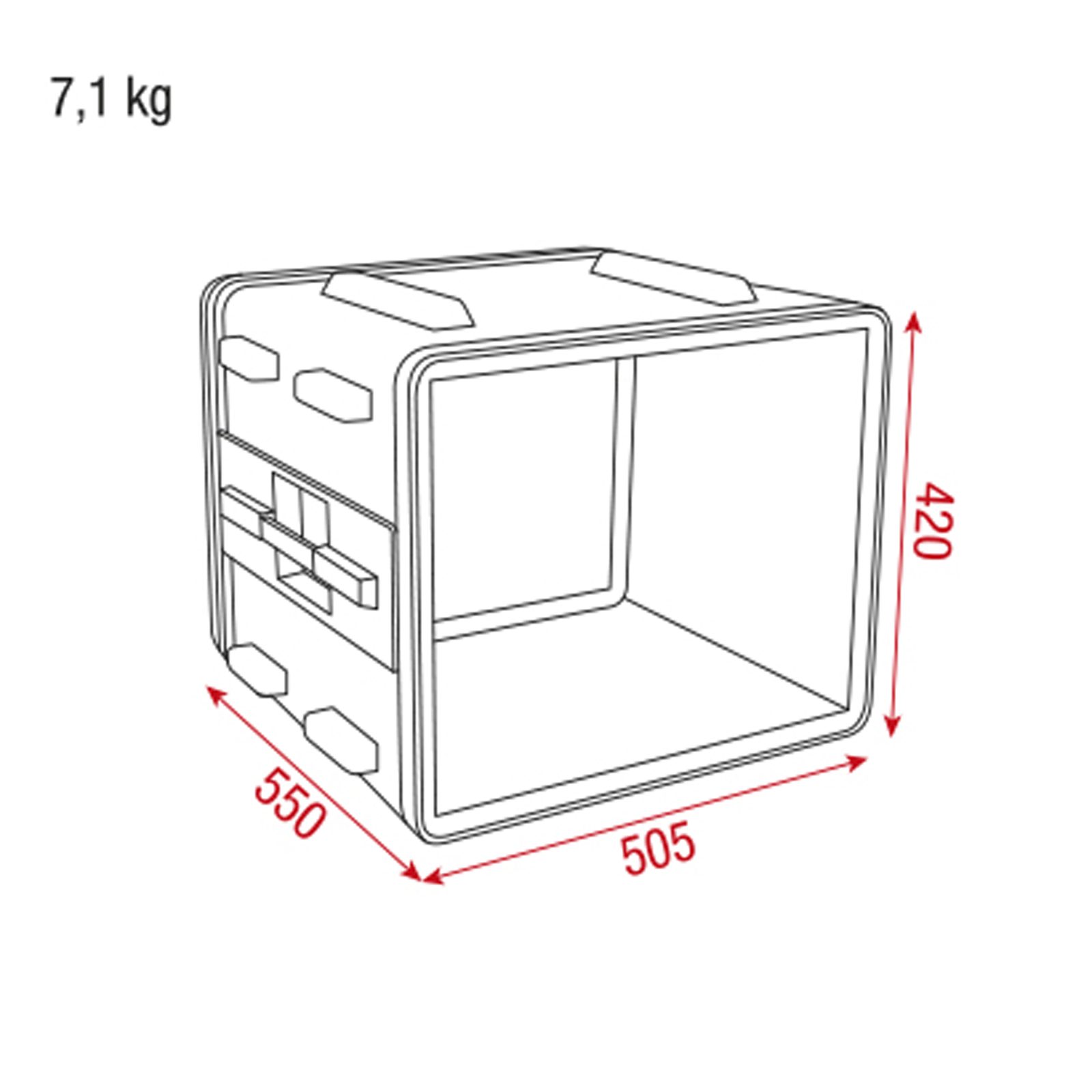 Rack Case 8U 19" doppia porta in ABS - Showgear D7104