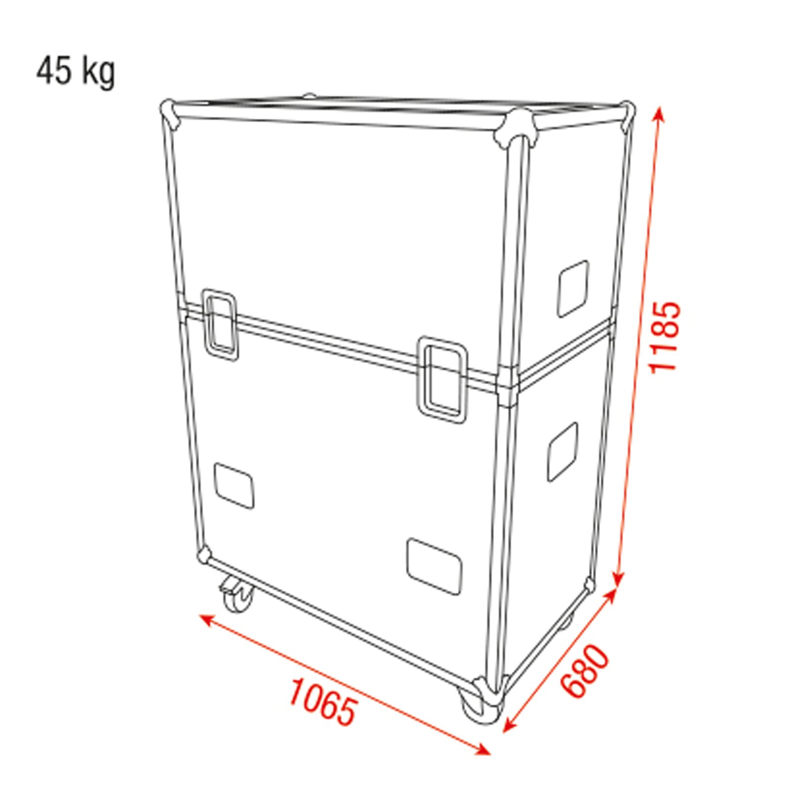 Case per 6x Mammoth Stage 1x1m Premium Line - Showgear D7225