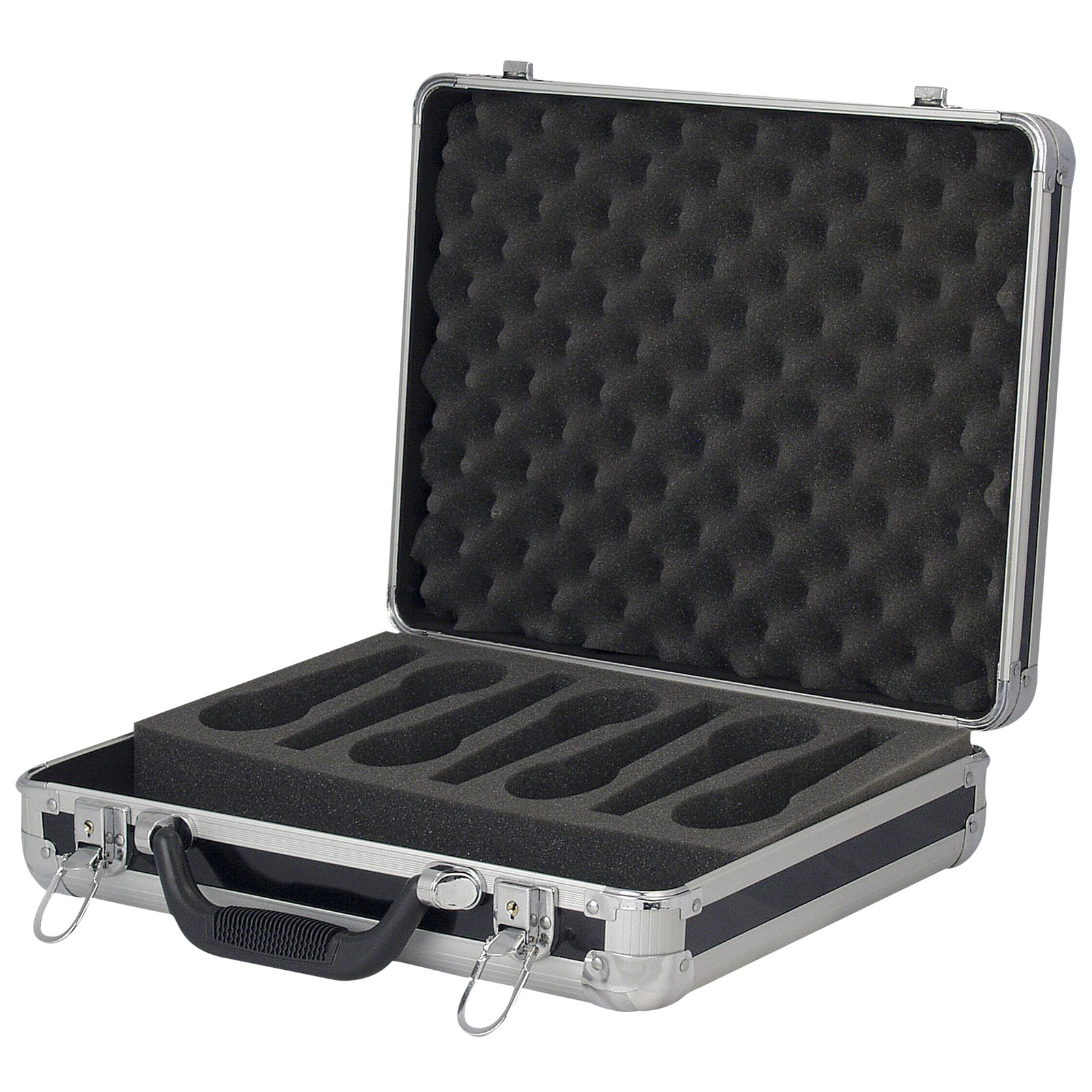 Case per 7 microfoni con vano accessori e schiuma preformata - Showgear D7304B