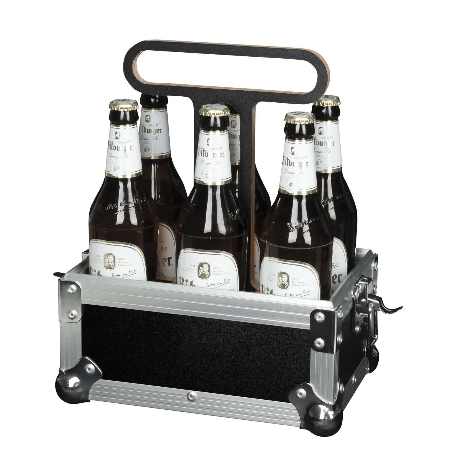Case per 6 bottiglie in alluminio/compensato 363x193x280 mm - Showgear D7350
